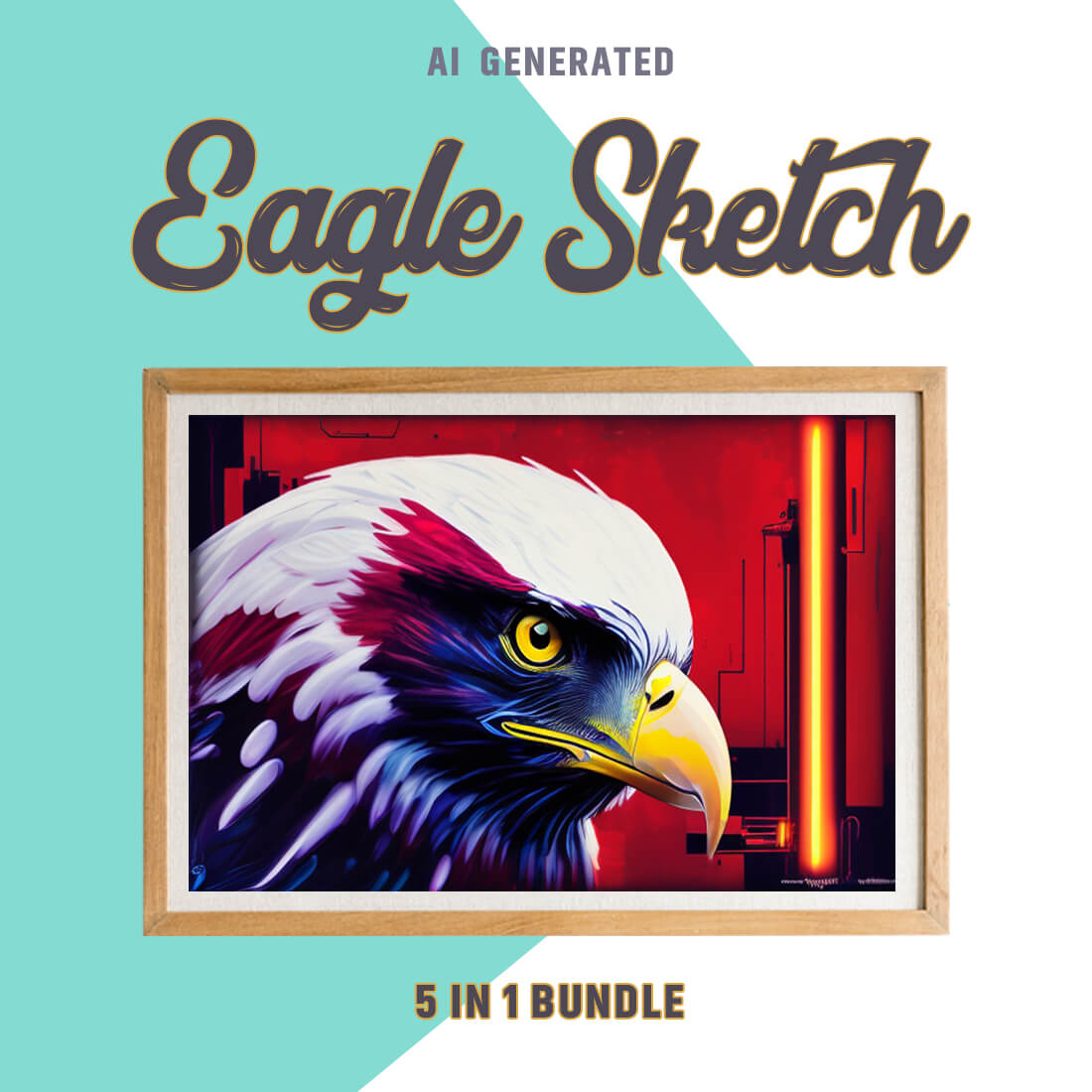 Free Creative & Cute Eagle Watercolor Painting Art Vol 19 preview image.