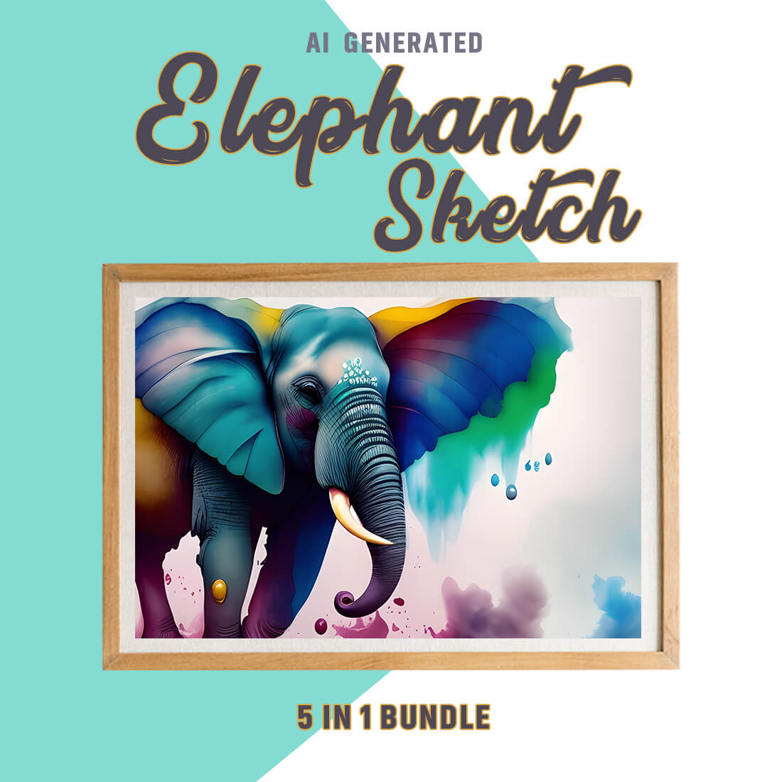Free Creative & Cute Elephant Watercolor Painting Art Vol 16 preview image.