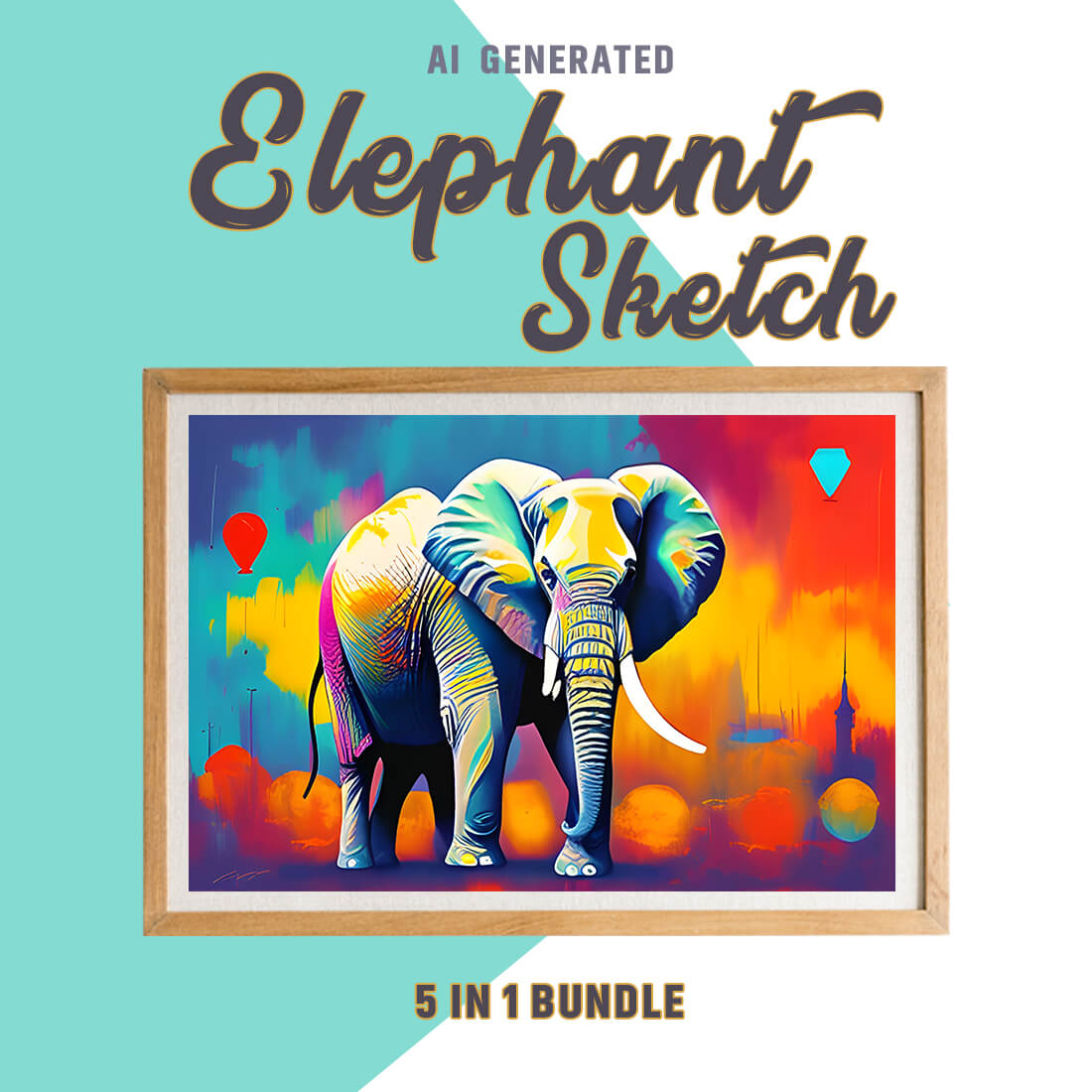 Free Creative & Cute Elephant Watercolor Painting Art Vol 19 preview image.