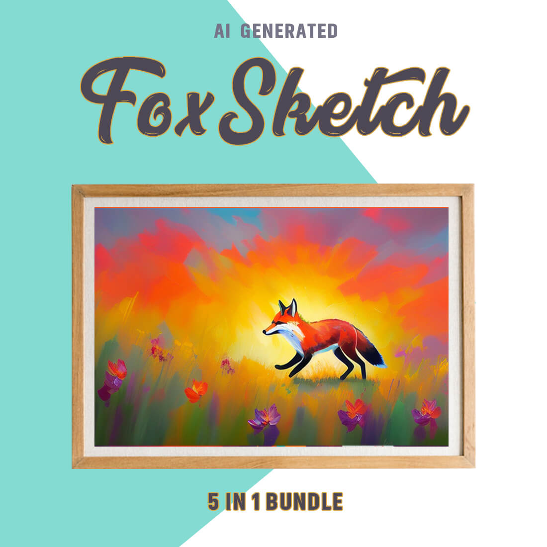 Free Creative & Cute Fox Watercolor Painting Art Vol 10 preview image.