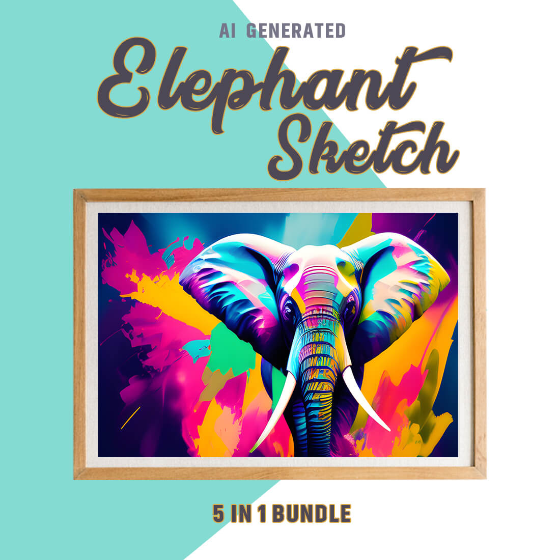 Free Creative & Cute Elephant Watercolor Painting Art Vol 1 preview image.