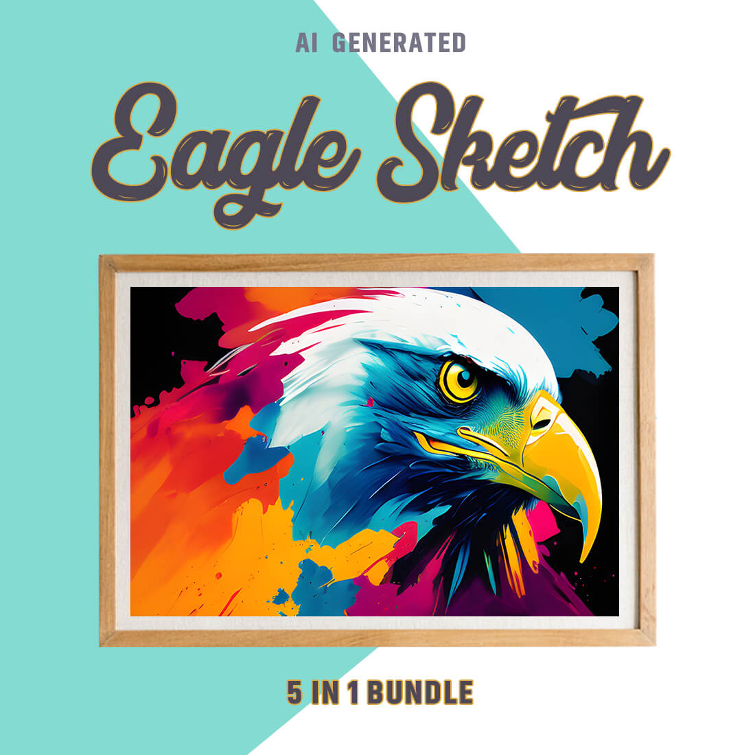 Free Creative & Cute Eagle Watercolor Painting Art Vol 09 preview image.