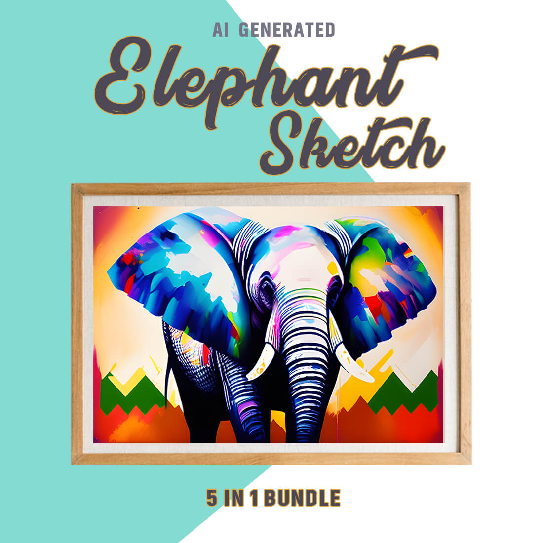 Free Creative & Cute Elephant Watercolor Painting Art Vol 11 preview image.