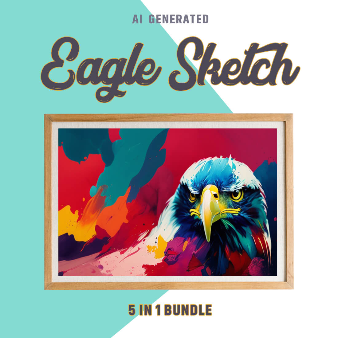 Free Creative & Cute Eagle Watercolor Painting Art Vol 10 preview image.