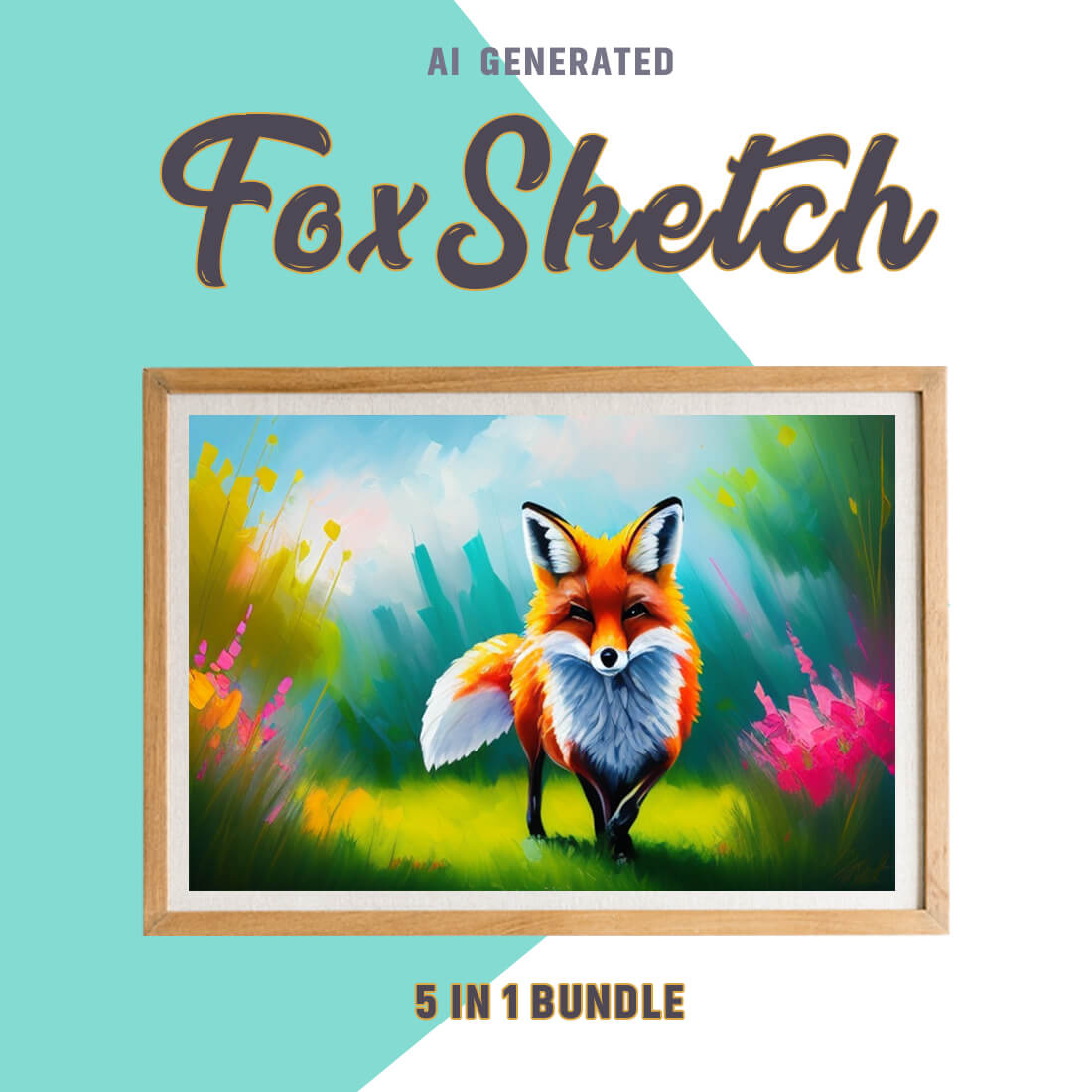 Free Creative & Cute Fox Watercolor Painting Art Vol 21 preview image.