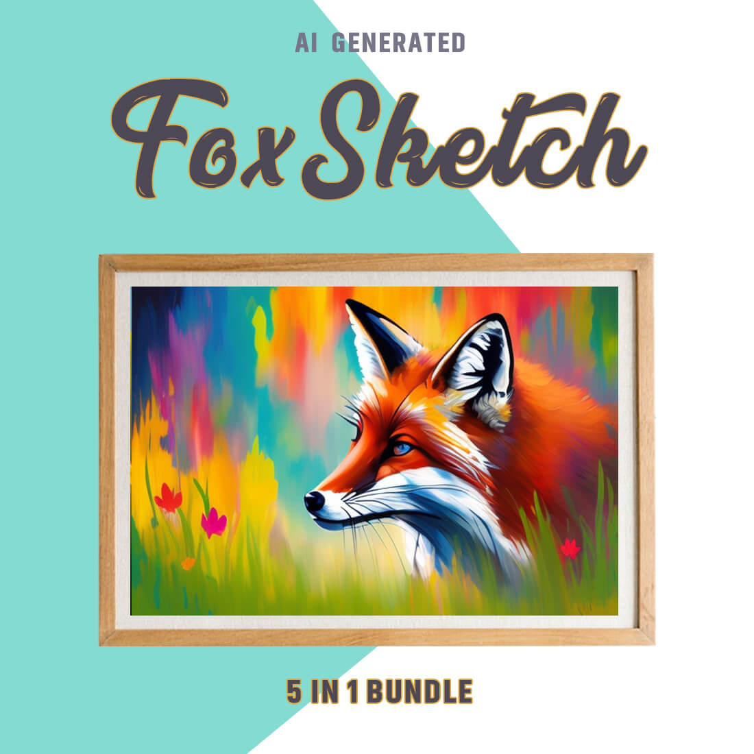 Free Creative & Cute Fox Watercolor Painting Art Vol 22 preview image.