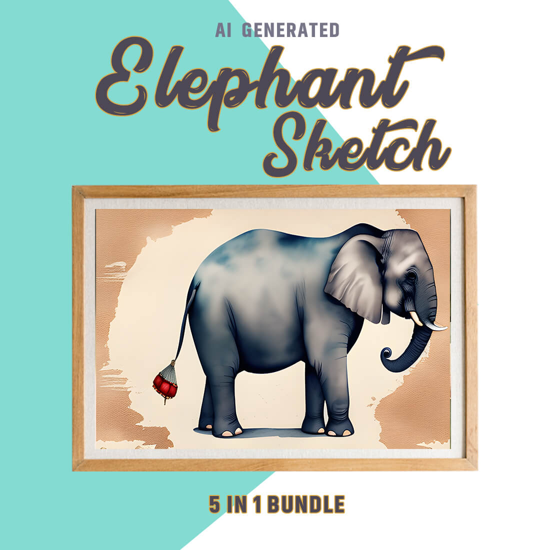 Free Creative & Cute Elephant Watercolor Painting Art Vol 6 preview image.