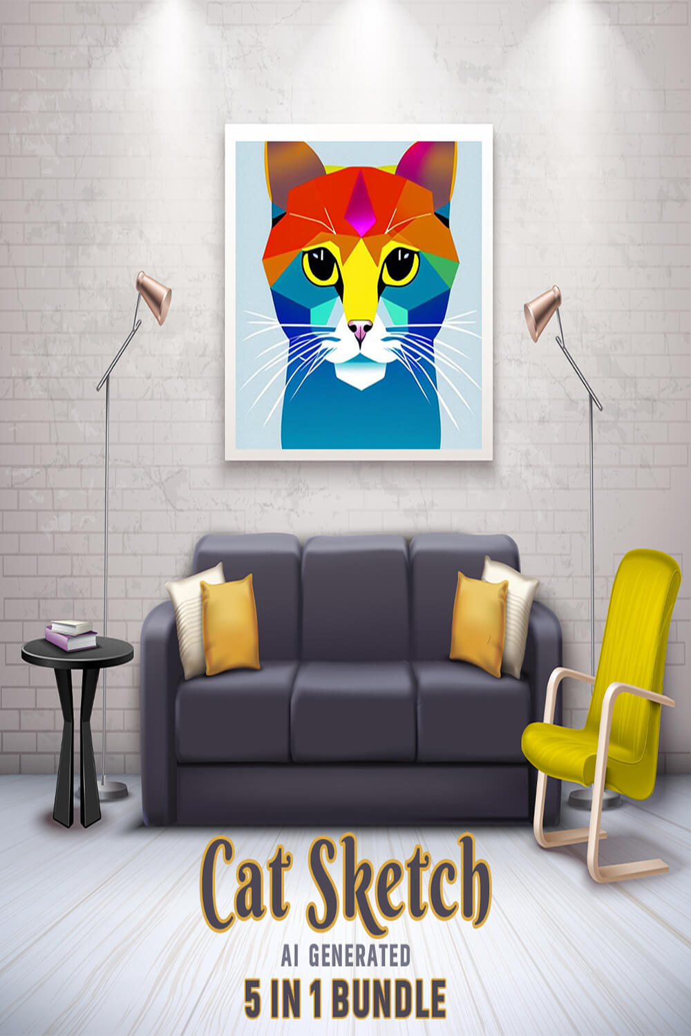 Free Creative & Cute Tiger Painting Art Vol 4 pinterest preview image.