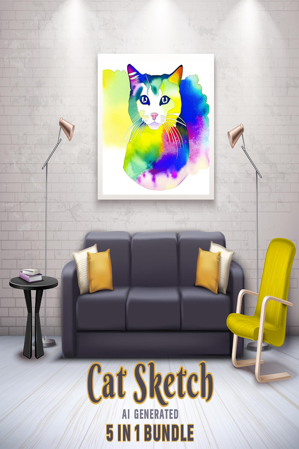 Free Creative & Cute Tiger Painting Art Vol 6 pinterest preview image.