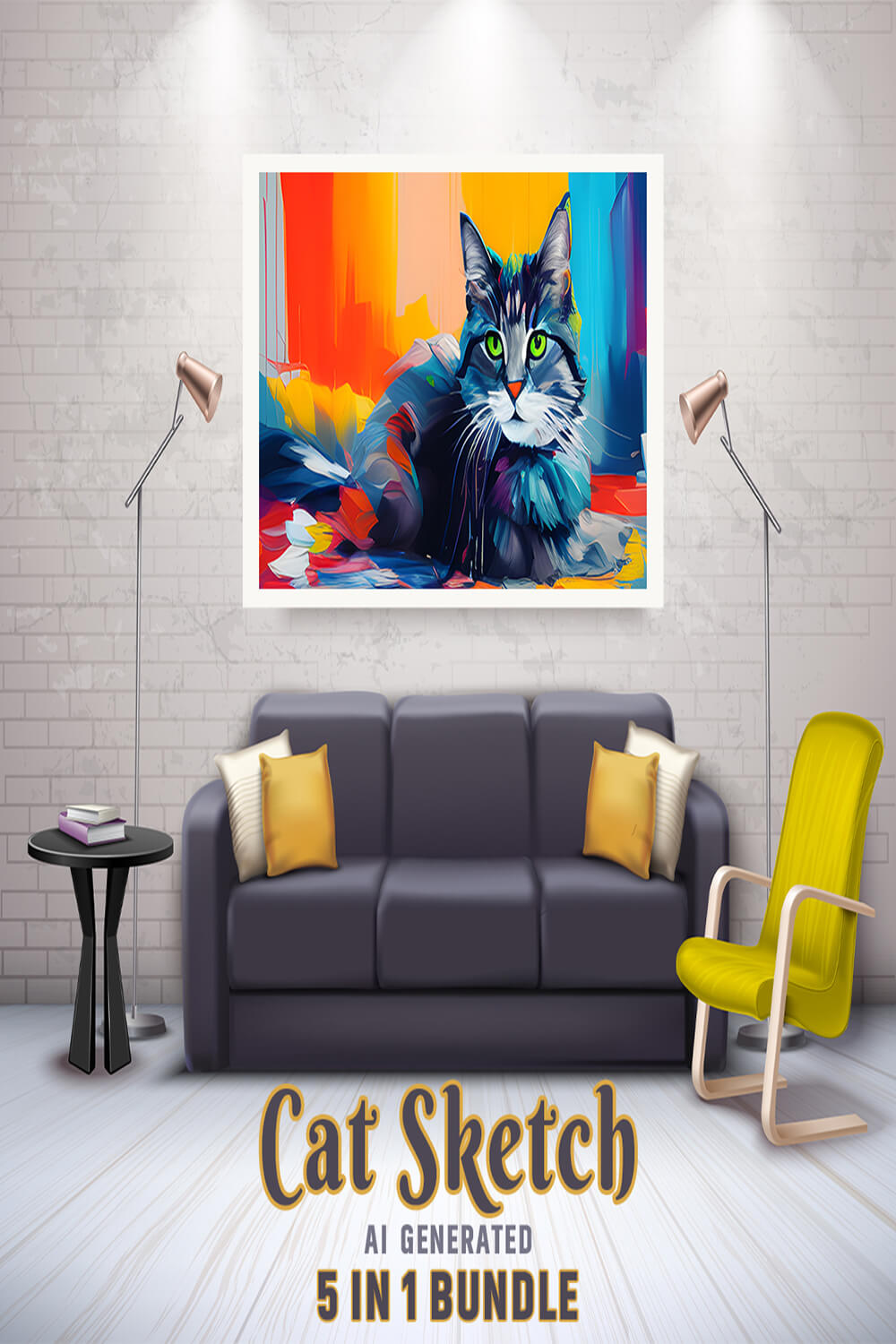 Free Creative & Cute Tiger Painting Art Vol 12 pinterest preview image.