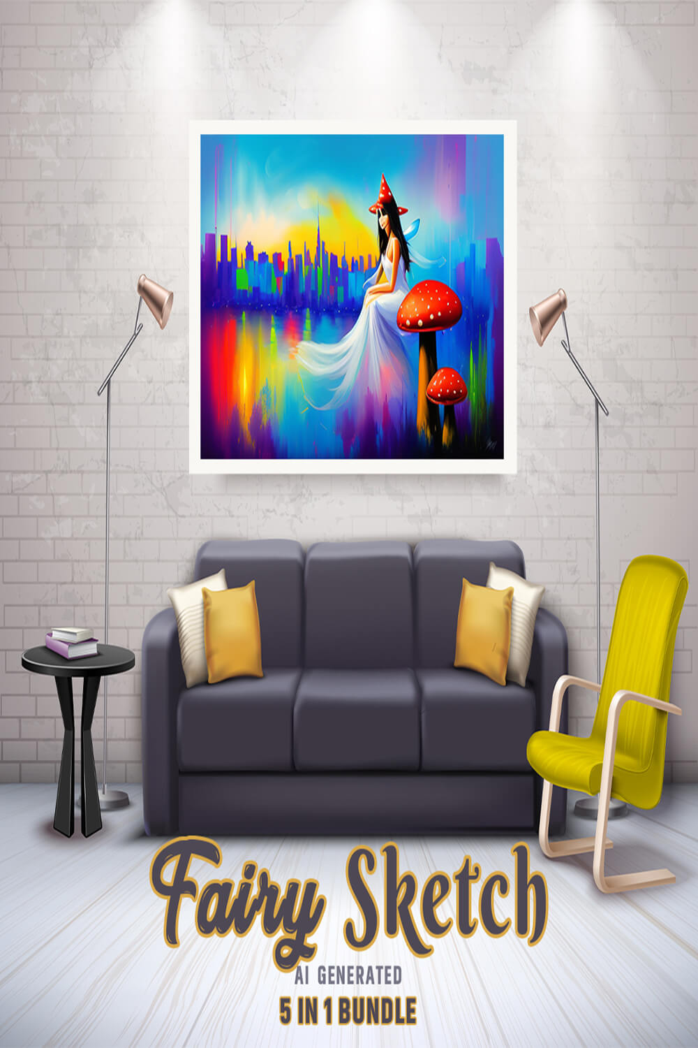 Free Creative & Cute Fairy Watercolor Painting Art Vol 06 pinterest preview image.