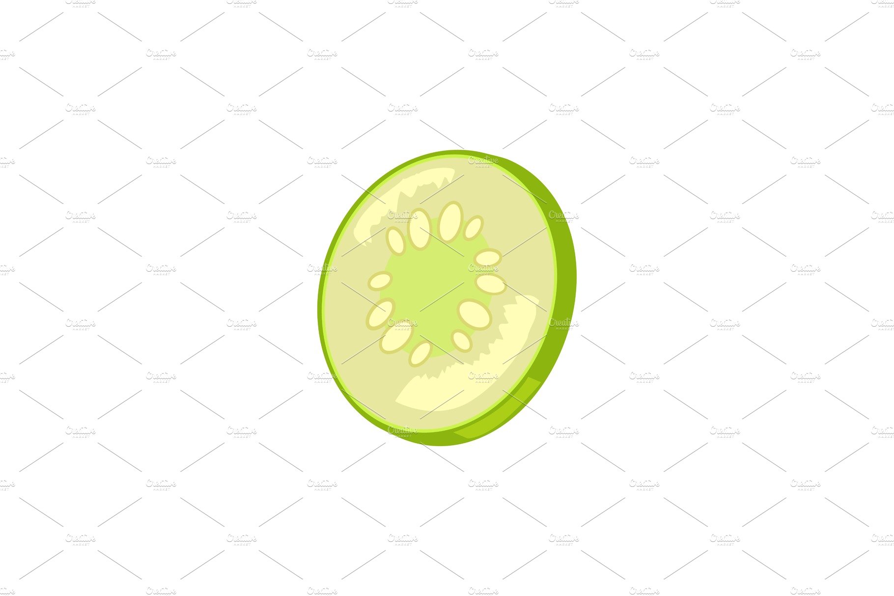 Cucumber Slice Icon Closeup Vector cover image.