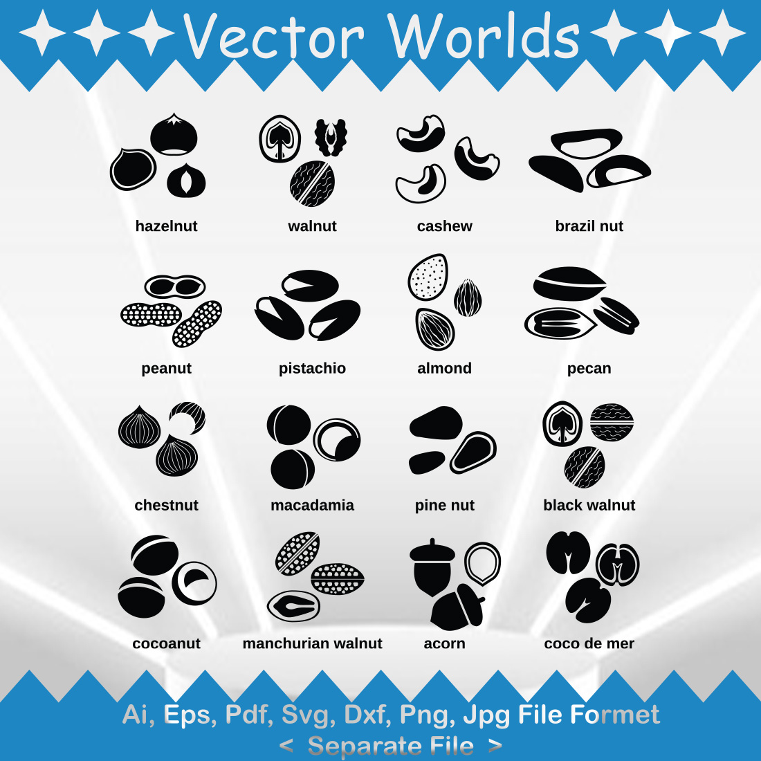 Nut SVG Vector Design preview image.