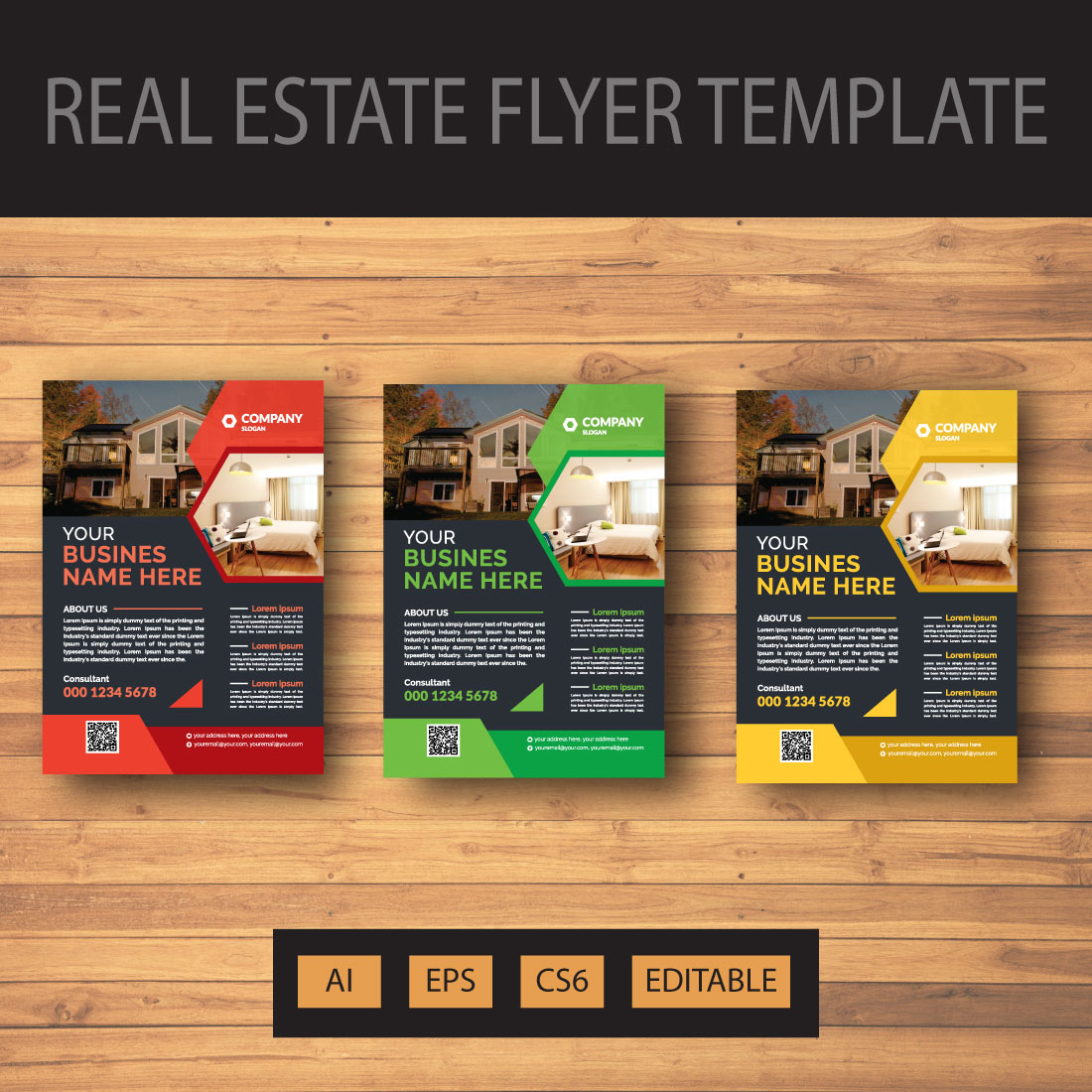 Real Estate Flyer Template Design cover image.