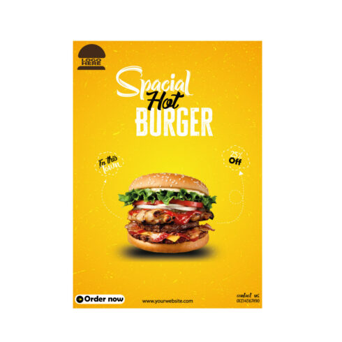 Burger social media flyer design cover image.