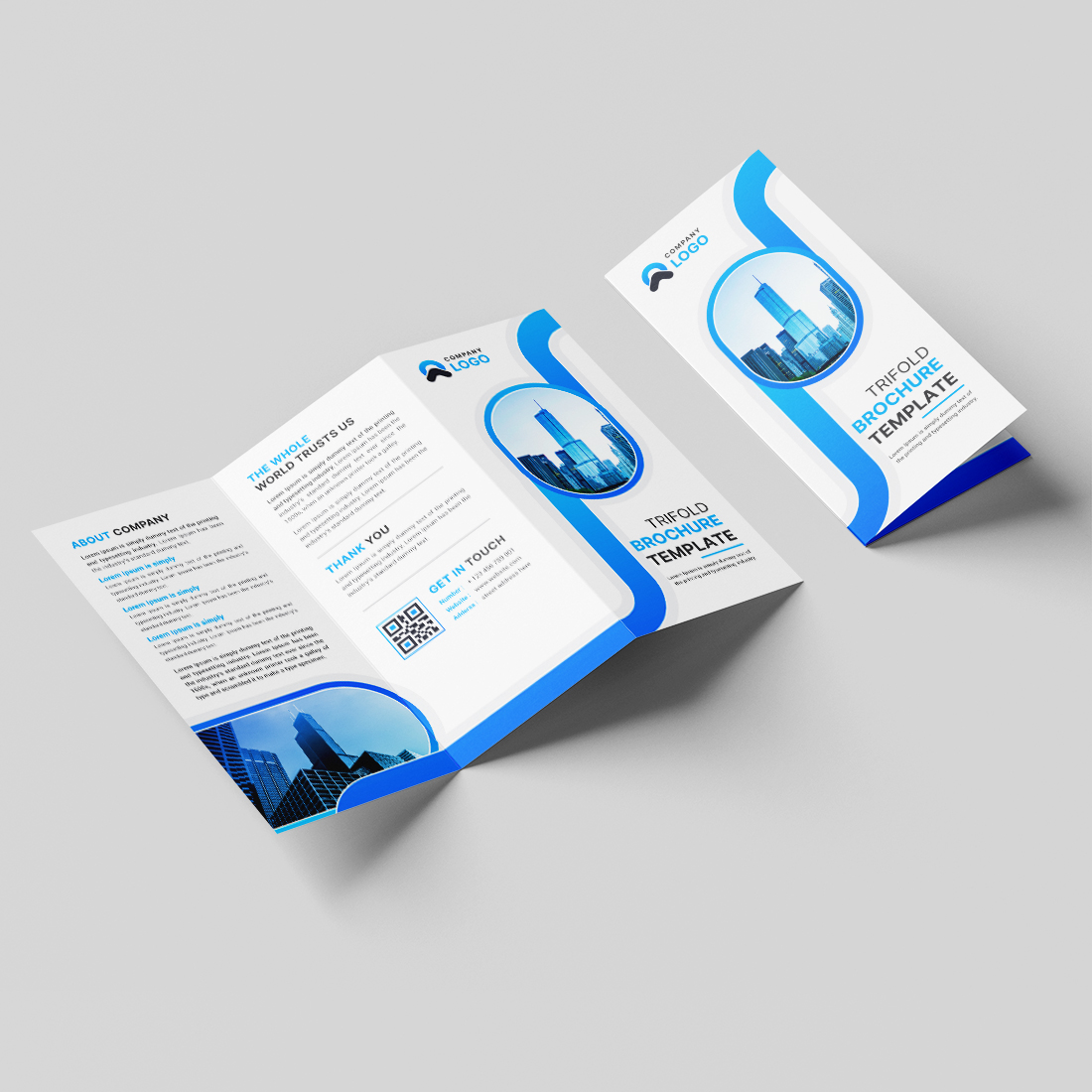 Corporate Trifold Brochure Template Design cover image.
