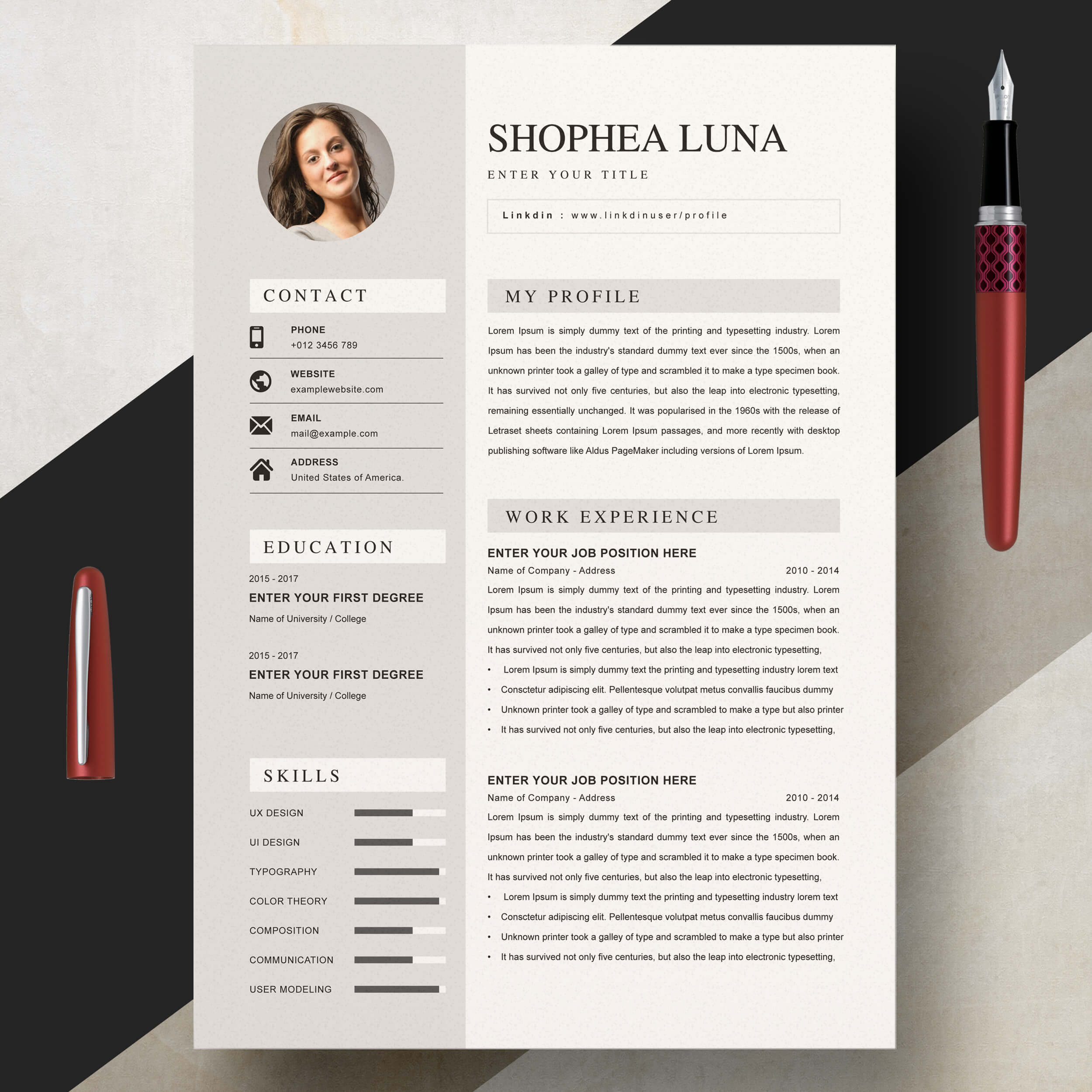 Creative Personal Resume Template | Resume Template With Cover Letter cover image.