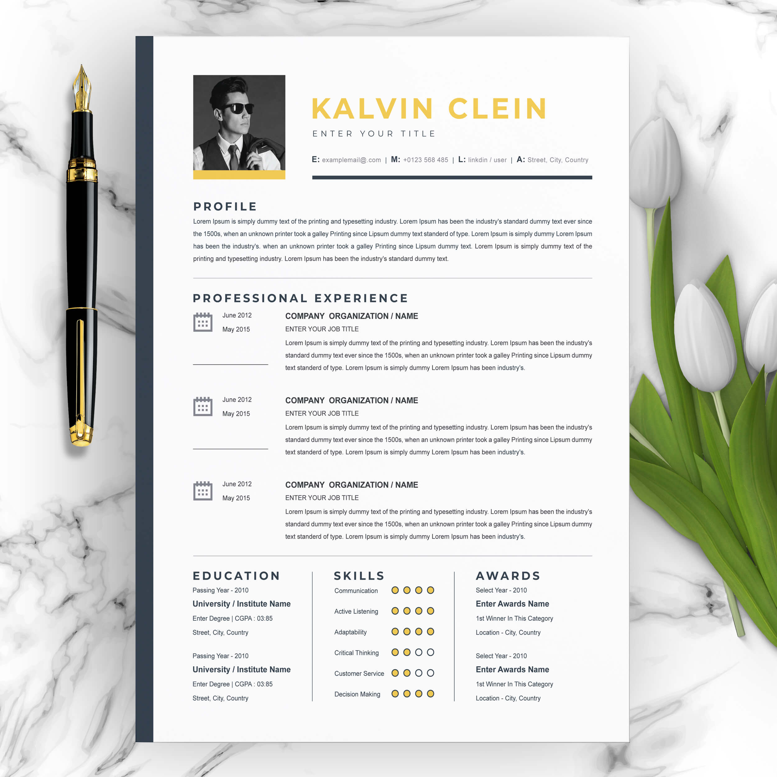 Creative Professional Resume Template | Professional Resume Template cover image.