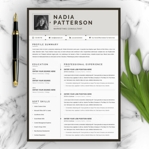 Marketing Consultant Resume Template | Best Professional Resume Template cover image.