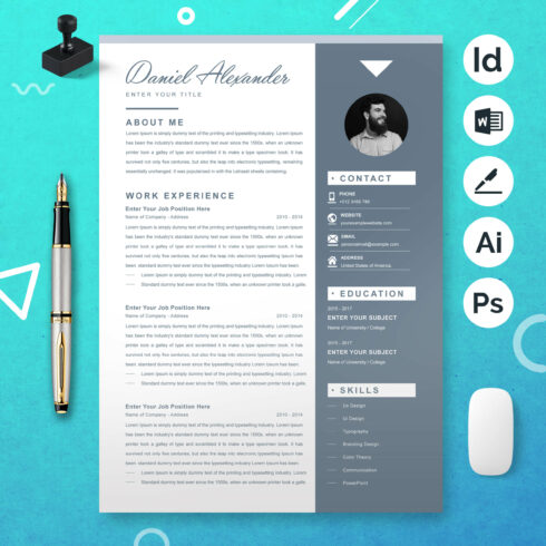 Best Professional Resume Template cover image.
