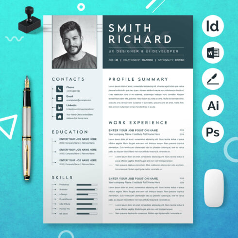 Printable Resume Template | Best Minimal Resume Template cover image.