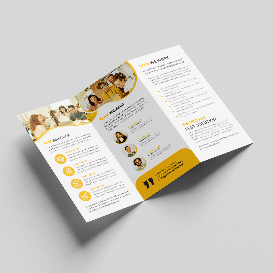 Trifold Brochure Template Cover Design preview image.