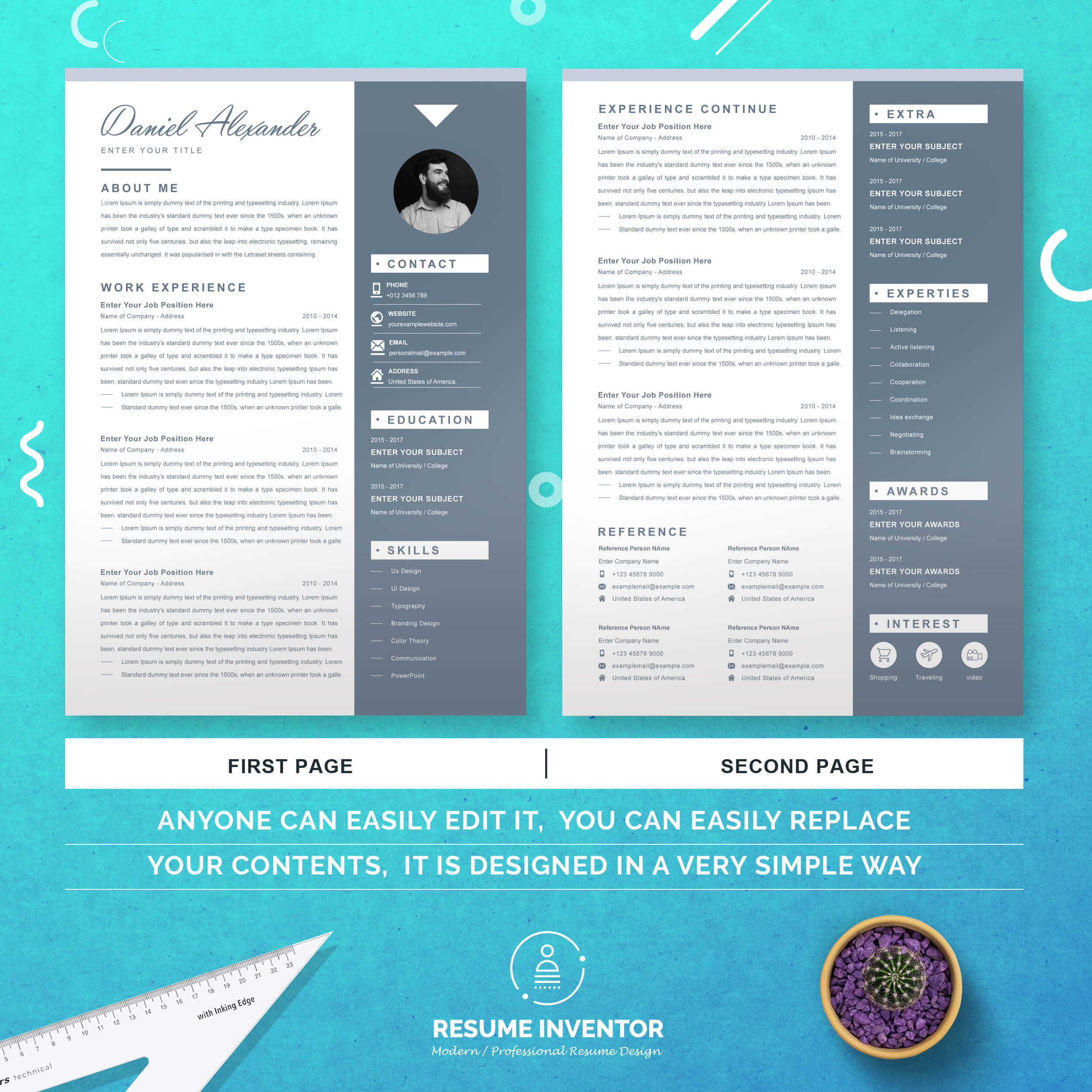 Best Professional Resume Template preview image.