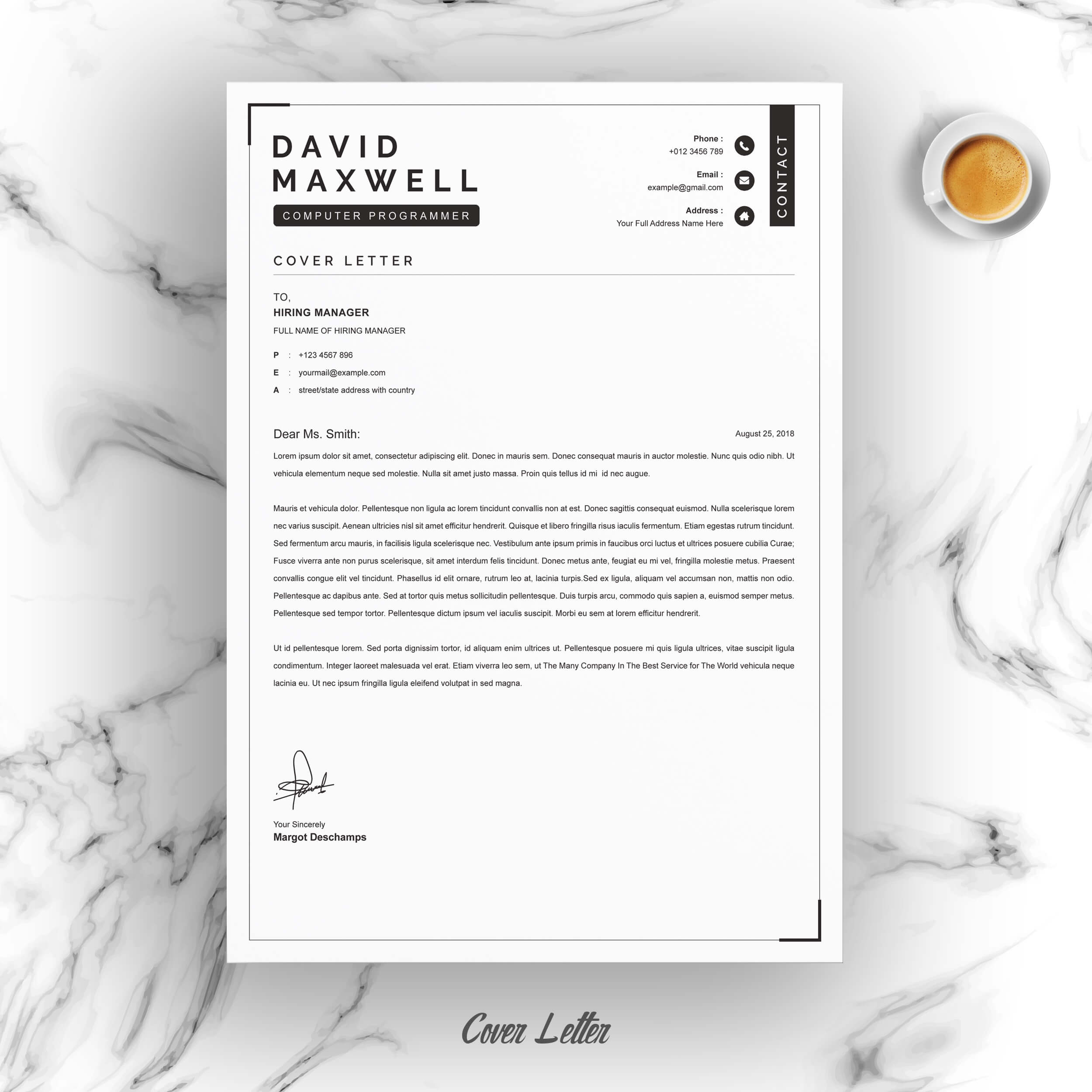 03 resume cover letter page free resume design template 1 606