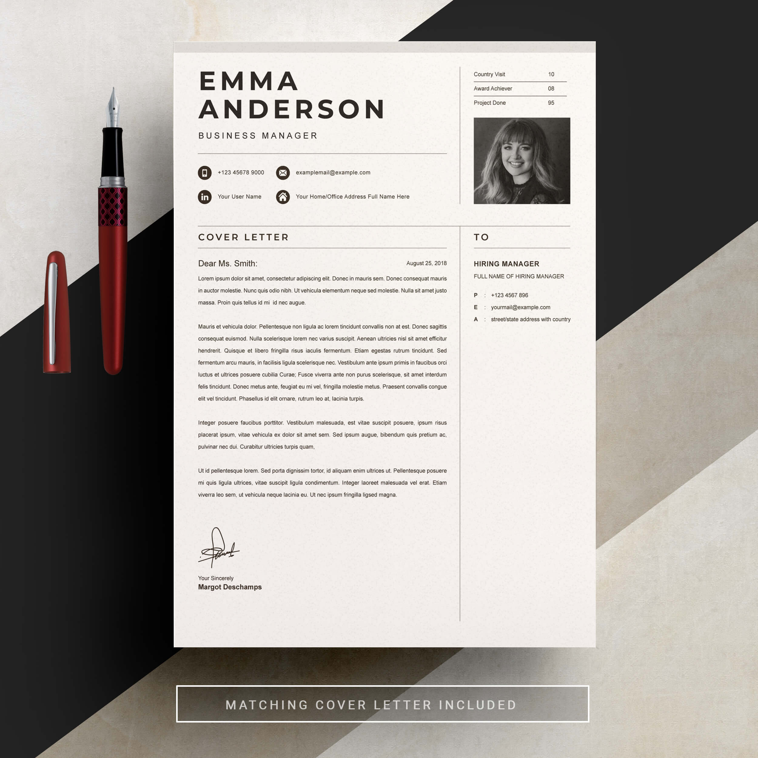03 resume cover letter page free resume design template 1 951
