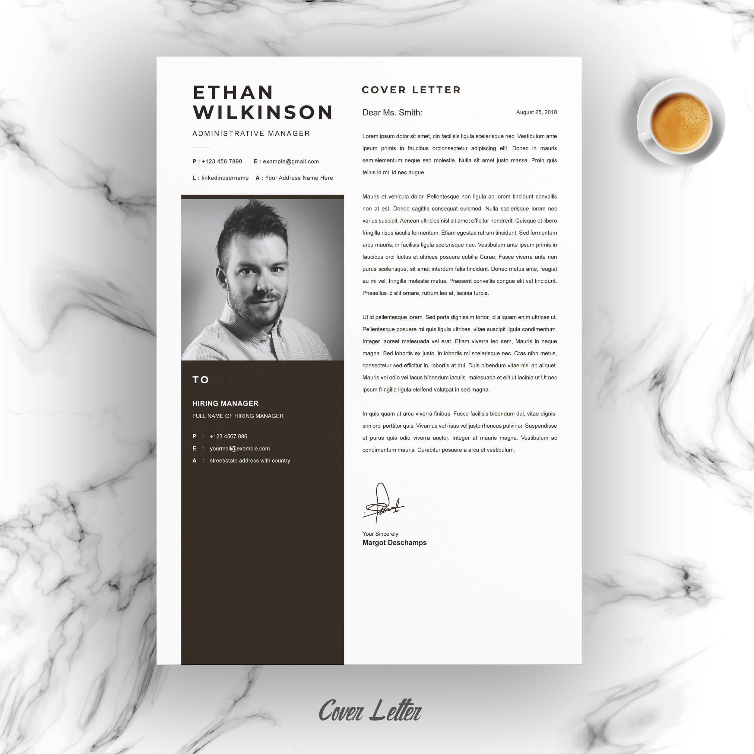 03 resume cover letter page free resume design template 2 260
