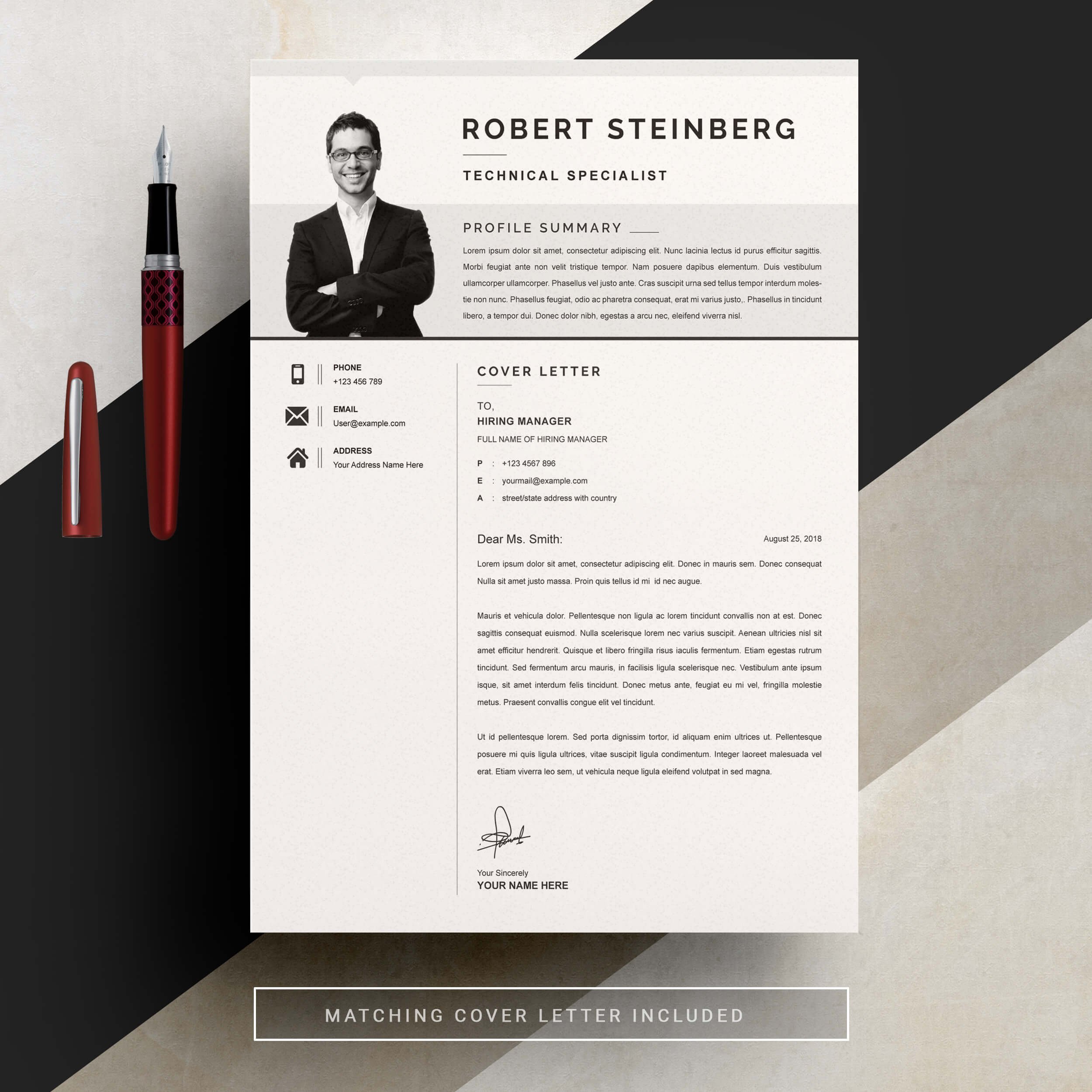 03 resume cover letter page free resume design template 283
