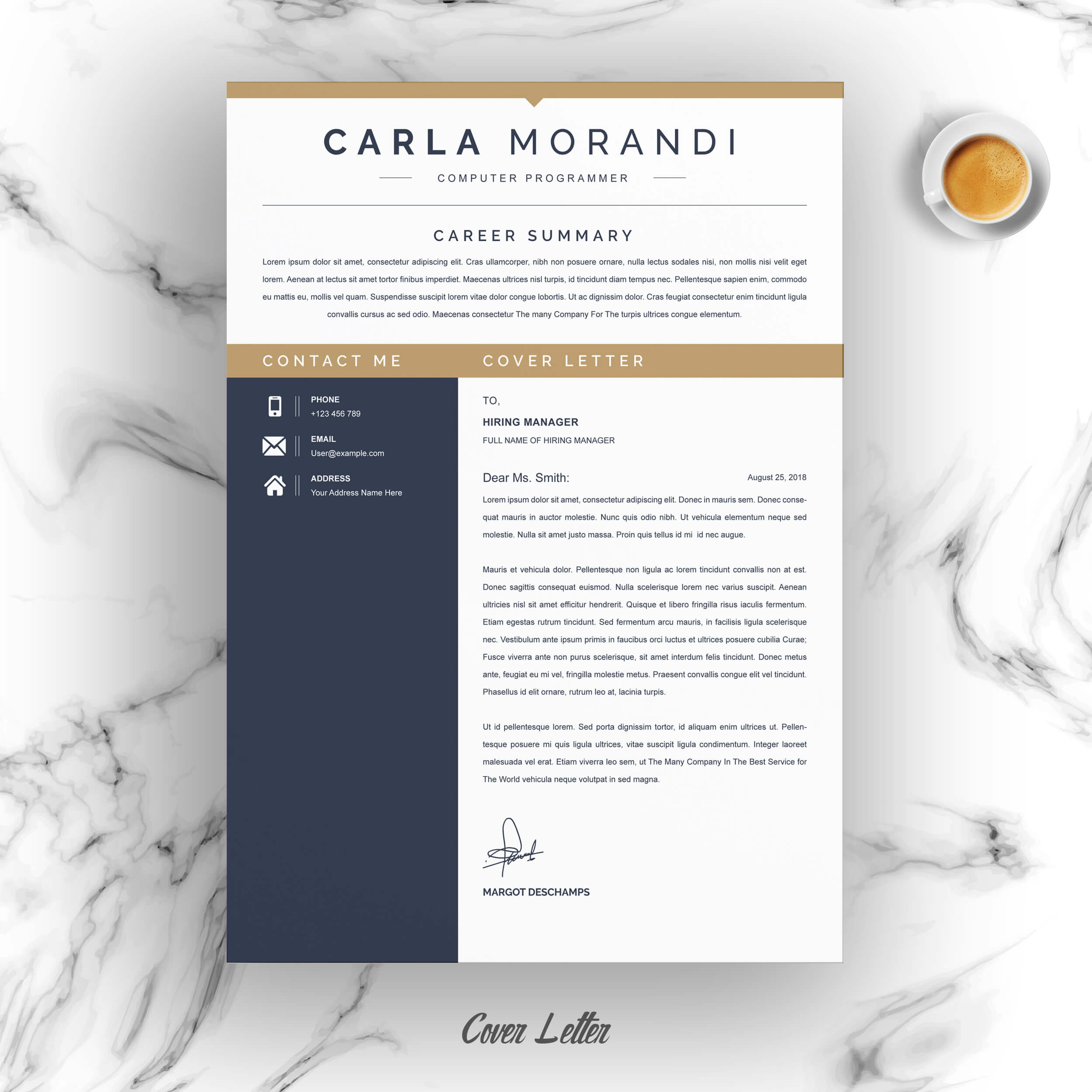 03 resume cover letter page free resume design template 3 292