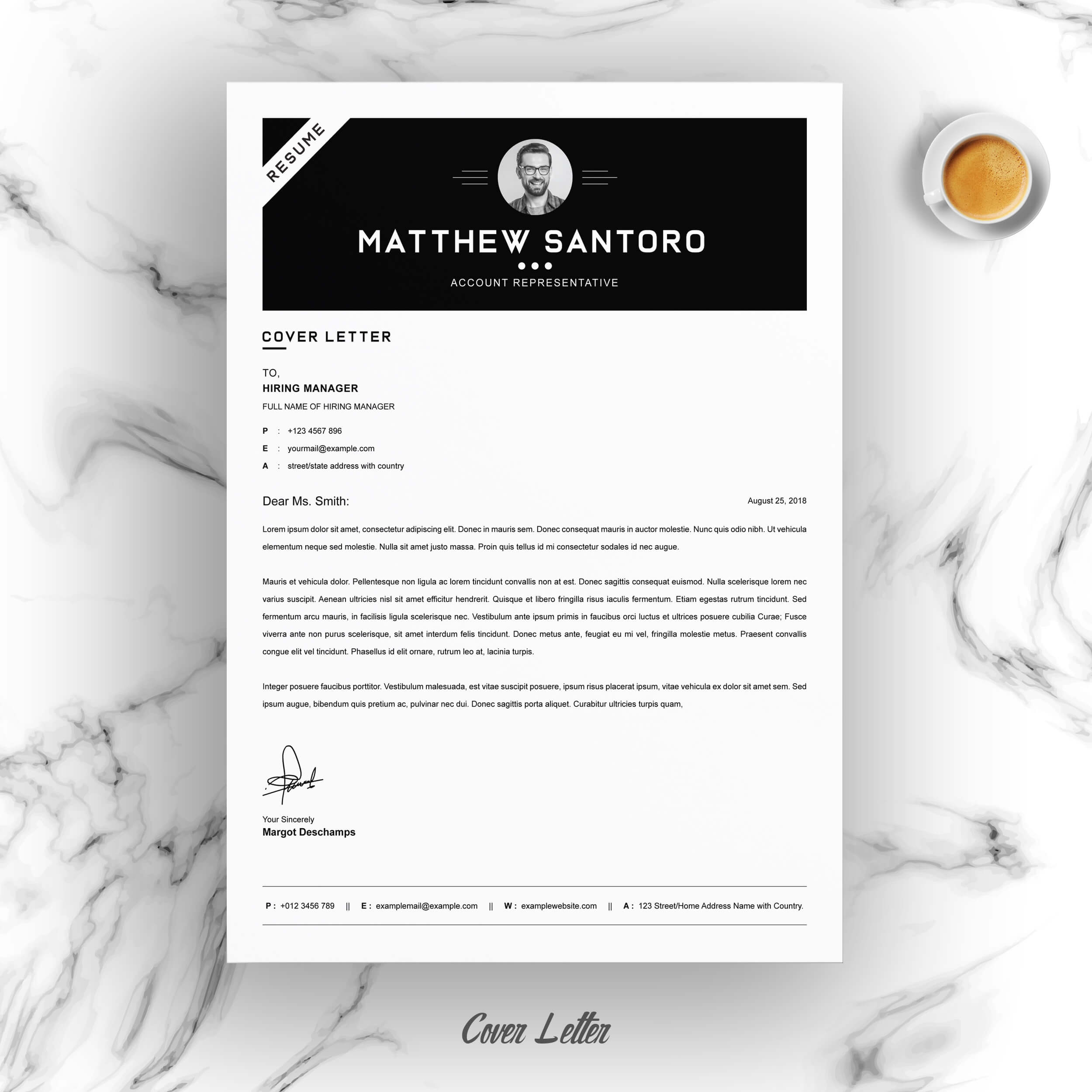03 resume cover letter page free resume design template 378