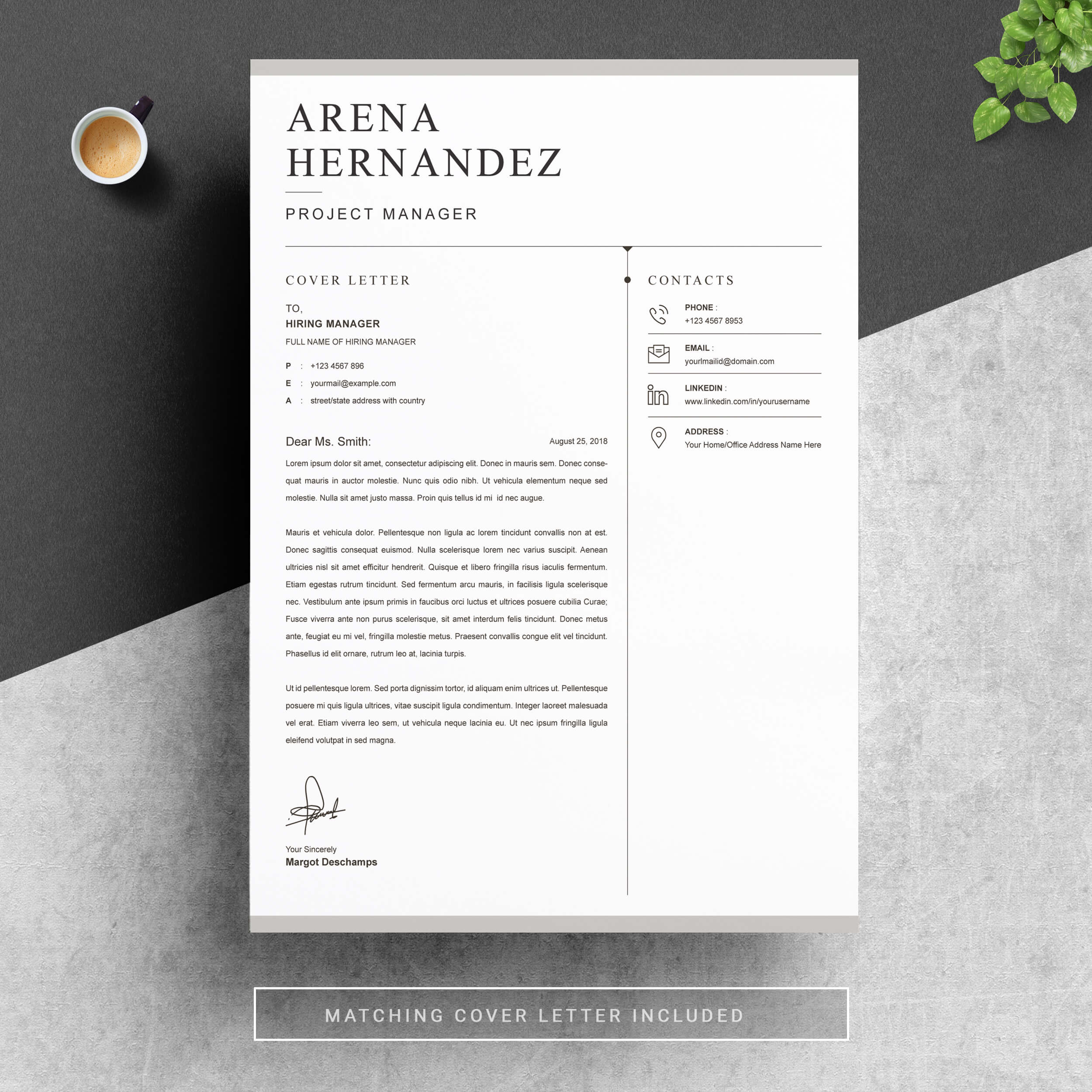 03 resume cover letter page free resume design template 734