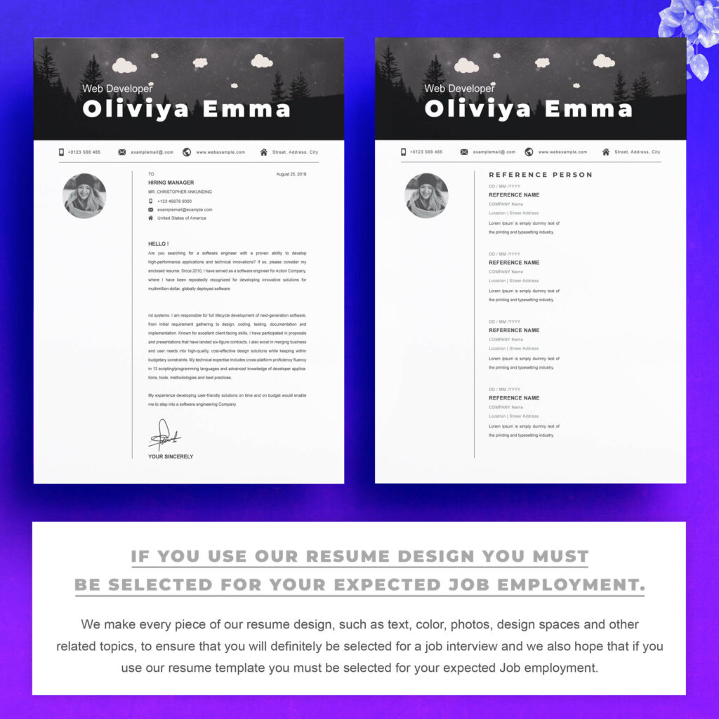 Modern Resume Template | CV Template | Web Developer Resume Template ...