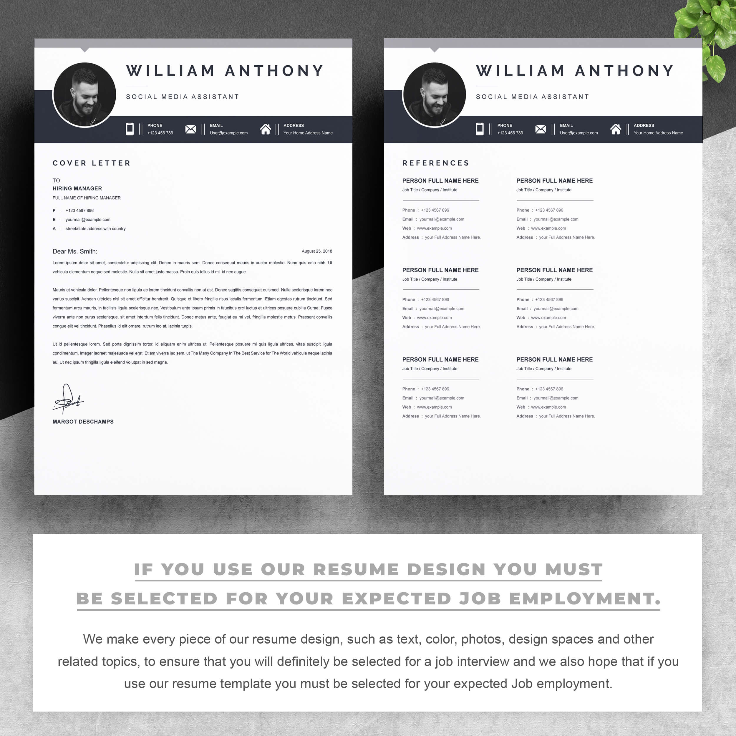 03 2 pages free resume design template copy 1 551