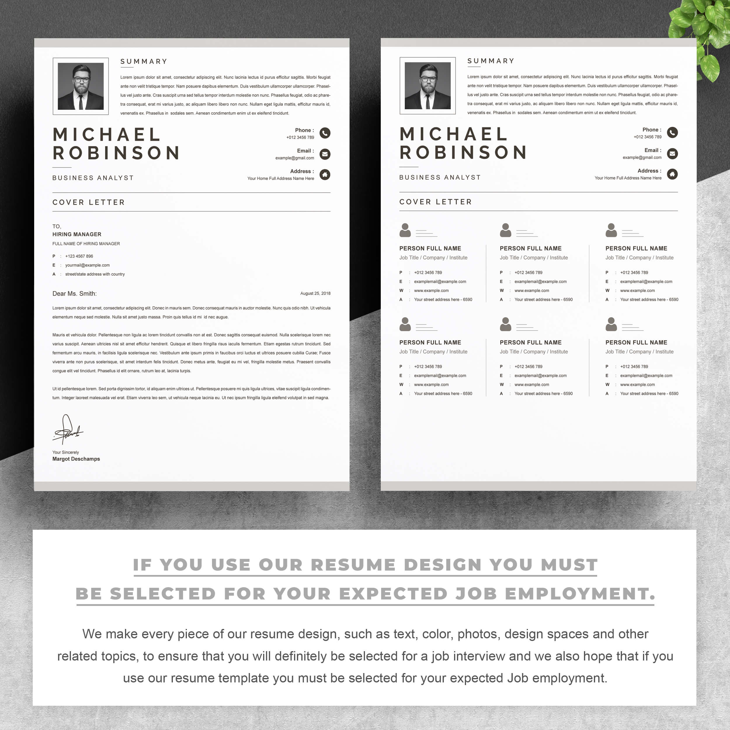 03 2 pages free resume design template copy 1 567
