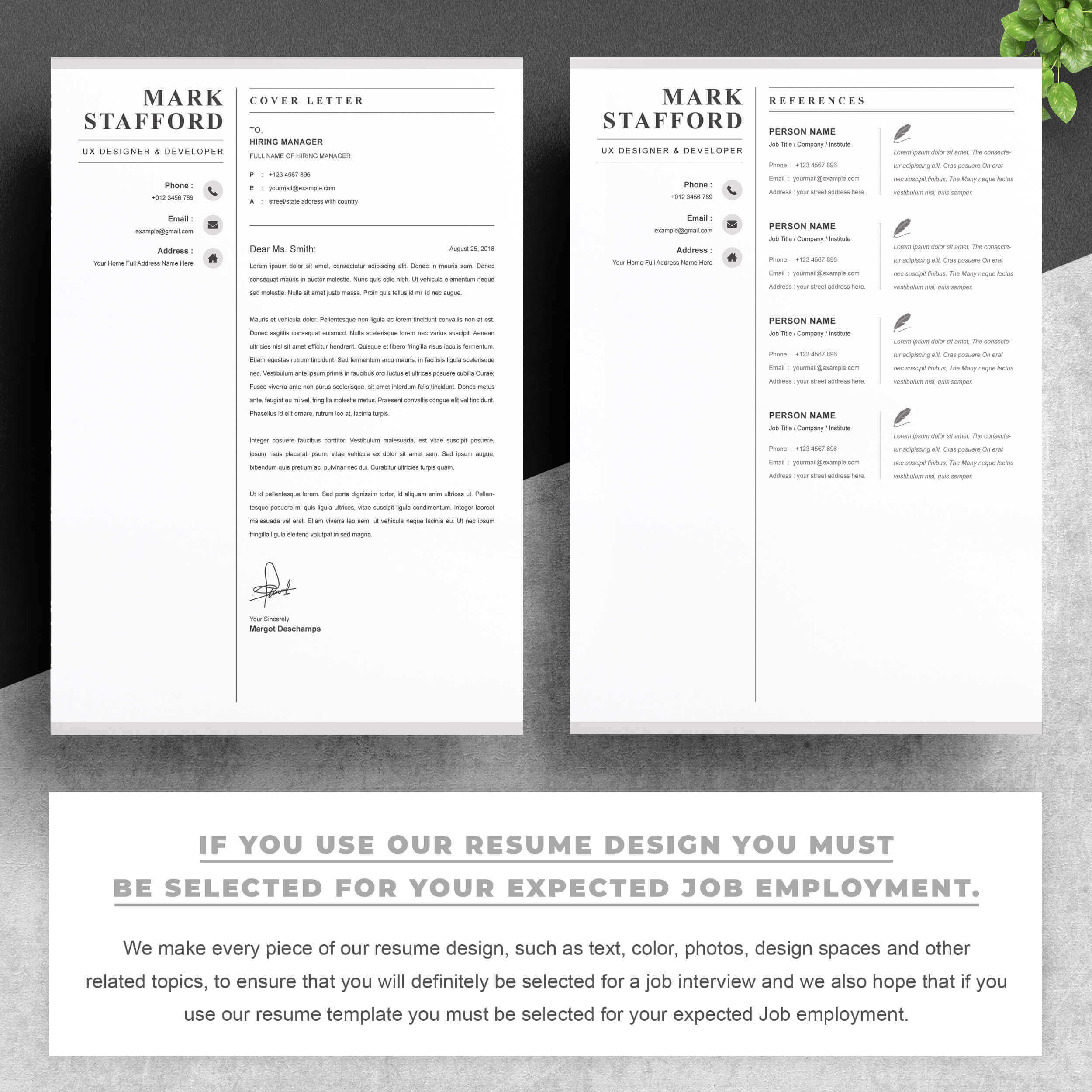 03 2 pages free resume design template copy 1 772