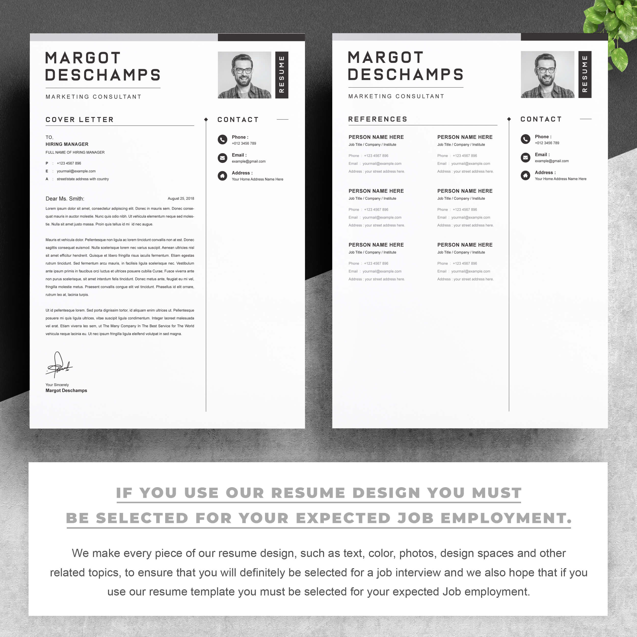 03 2 pages free resume design template copy 2 557
