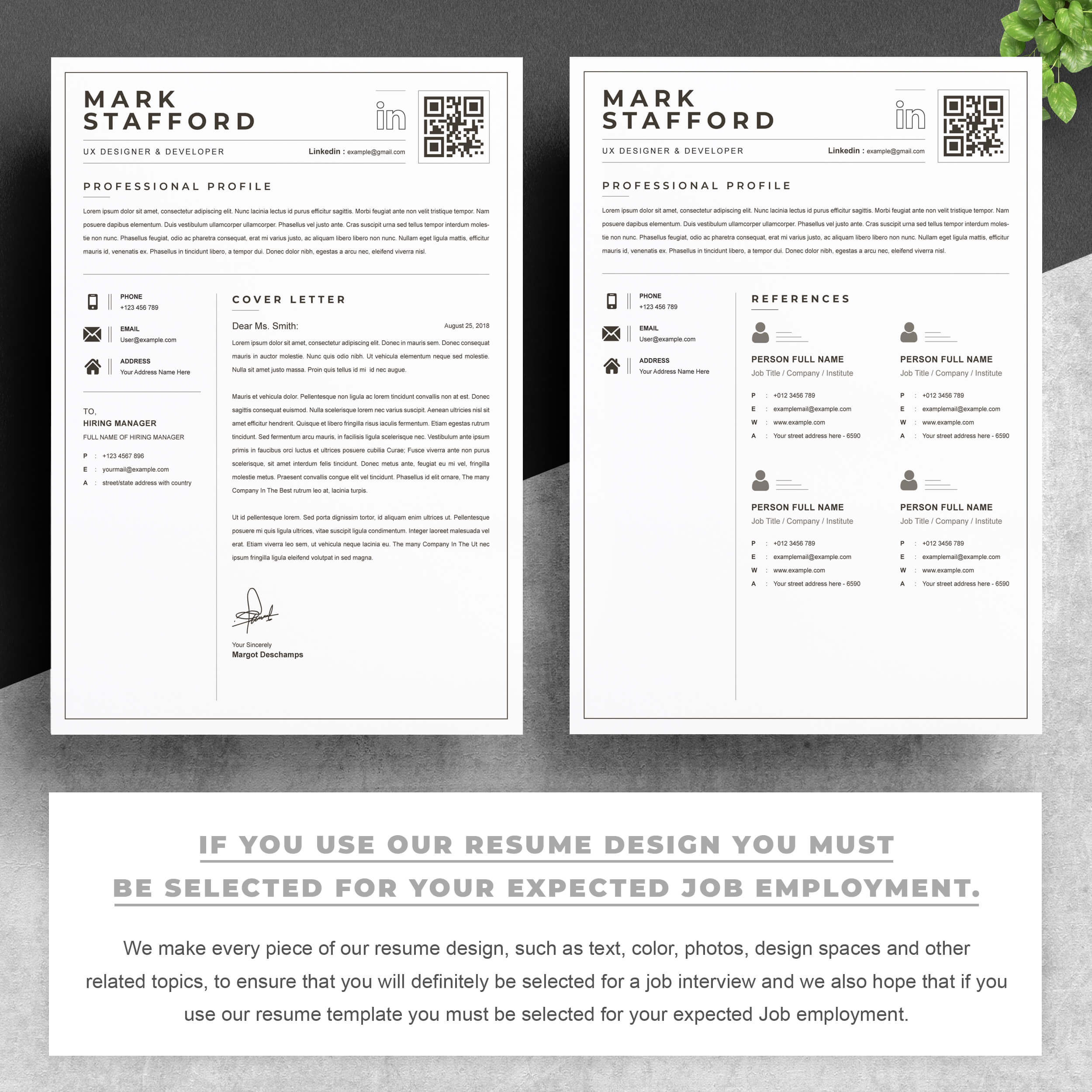 03 2 pages free resume design template copy 2 570