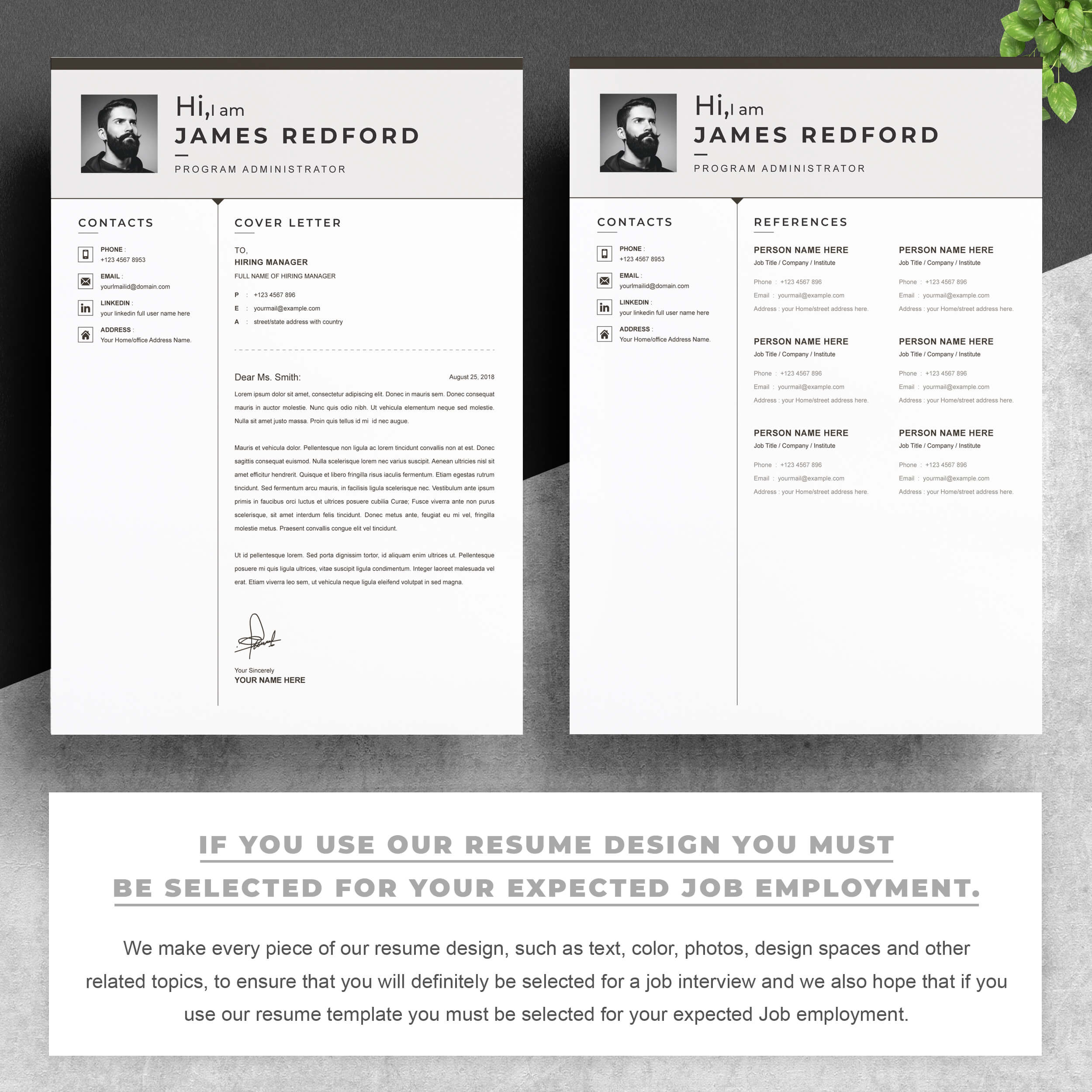 03 2 pages free resume design template copy 3 740