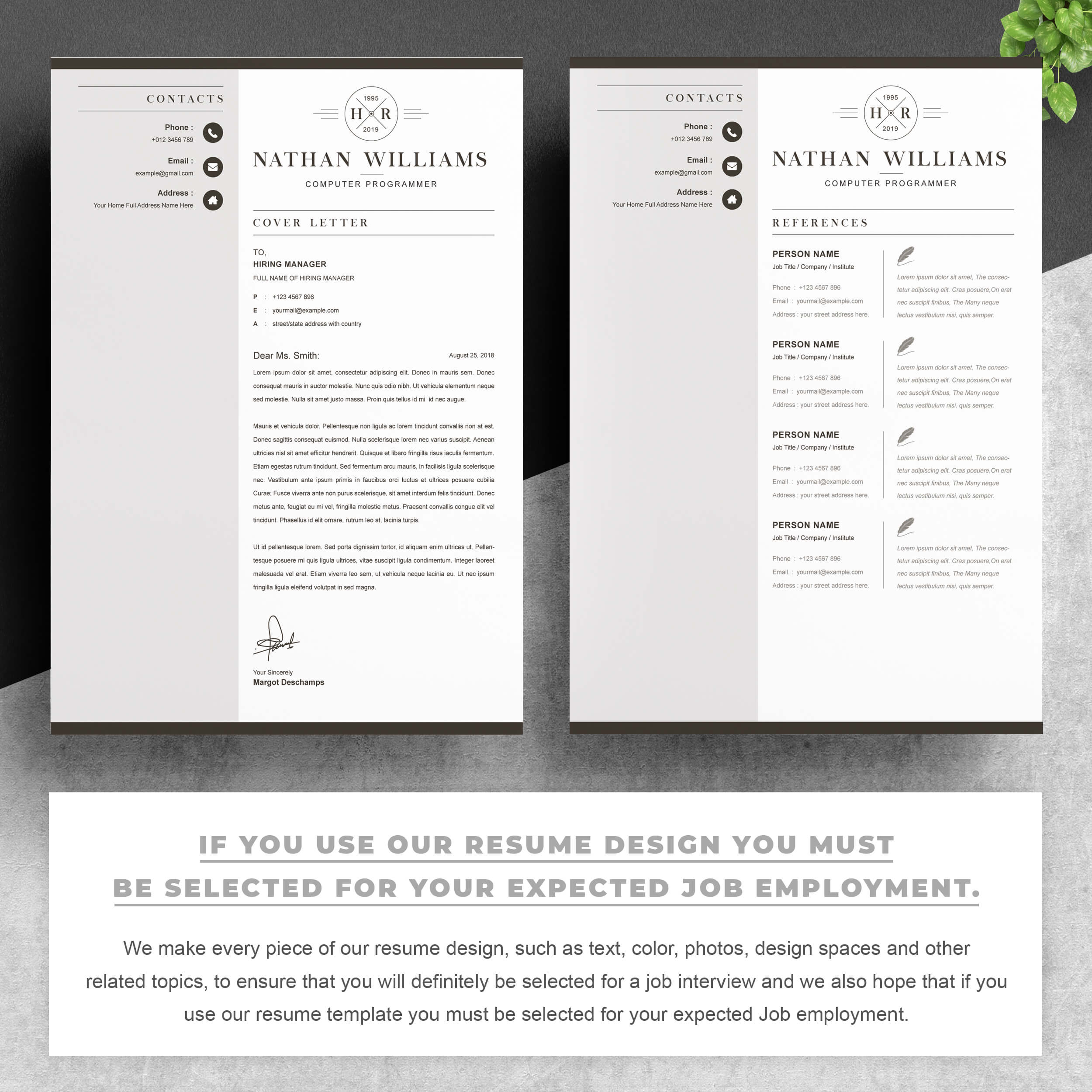 03 2 pages free resume design template copy 327