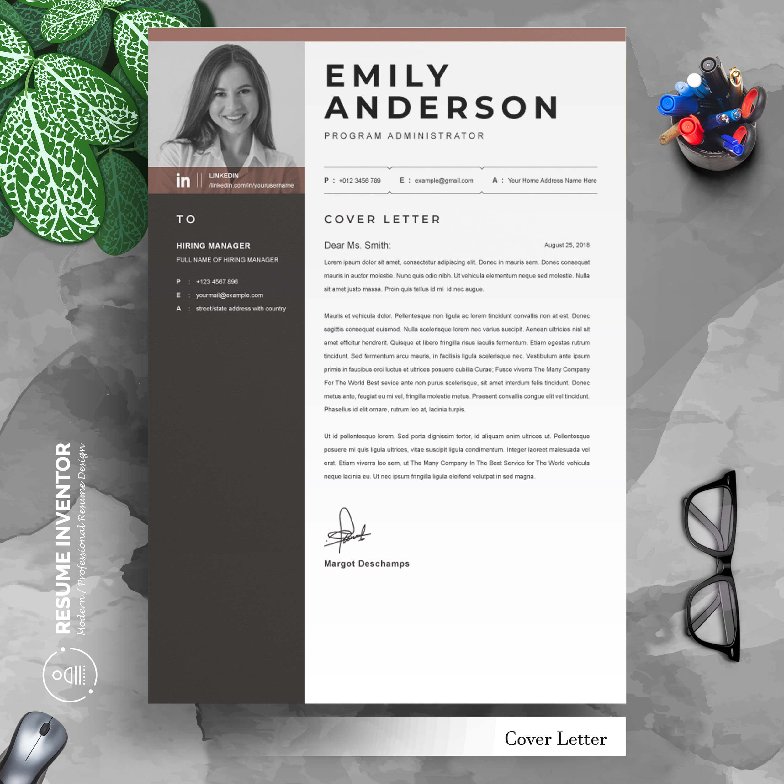 03 3 pages professional ms word aple pages eps photoshop psd resume cv design template design by resume inventor 1 641