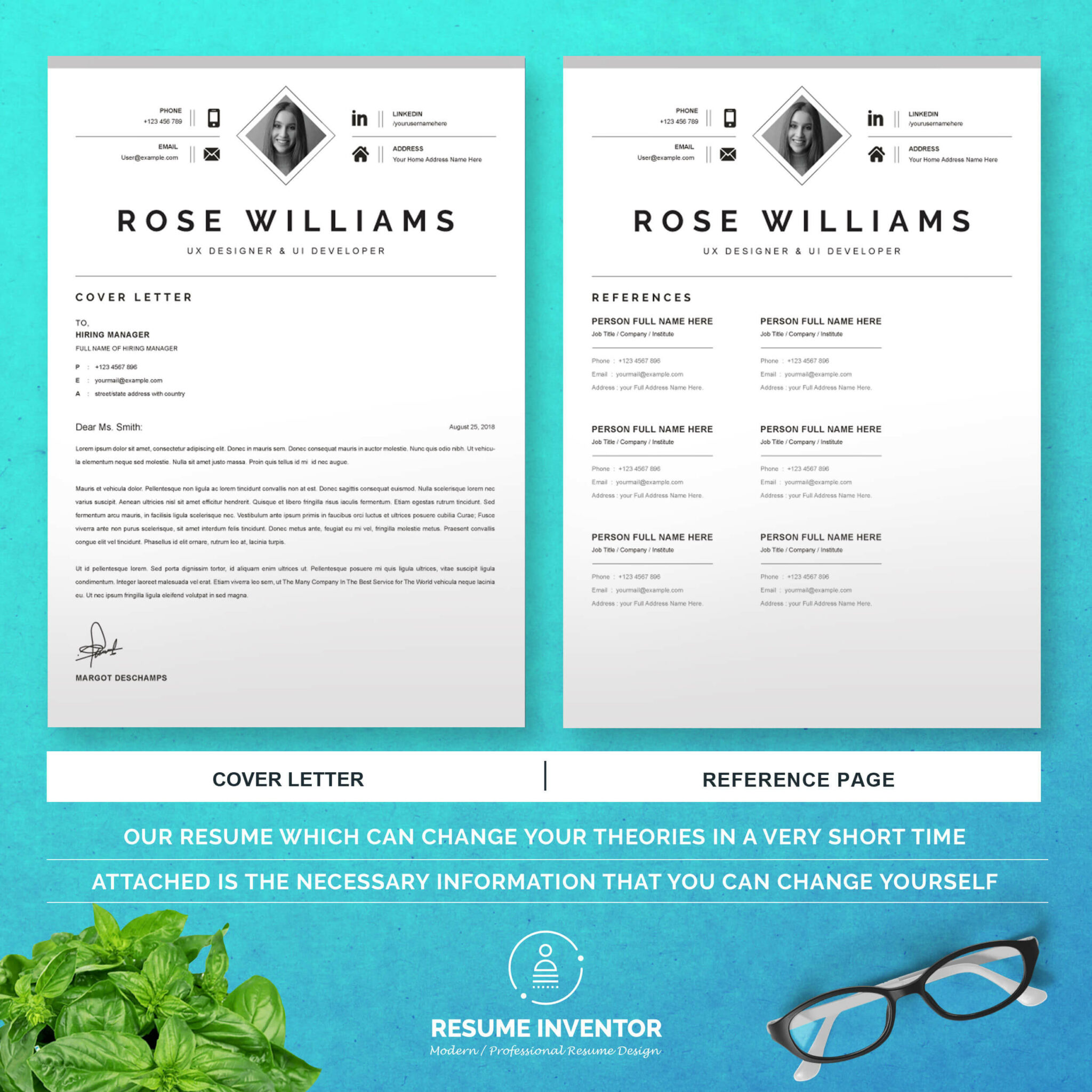 UX Designer UI Developer Resume Template | Word Resume Template ...