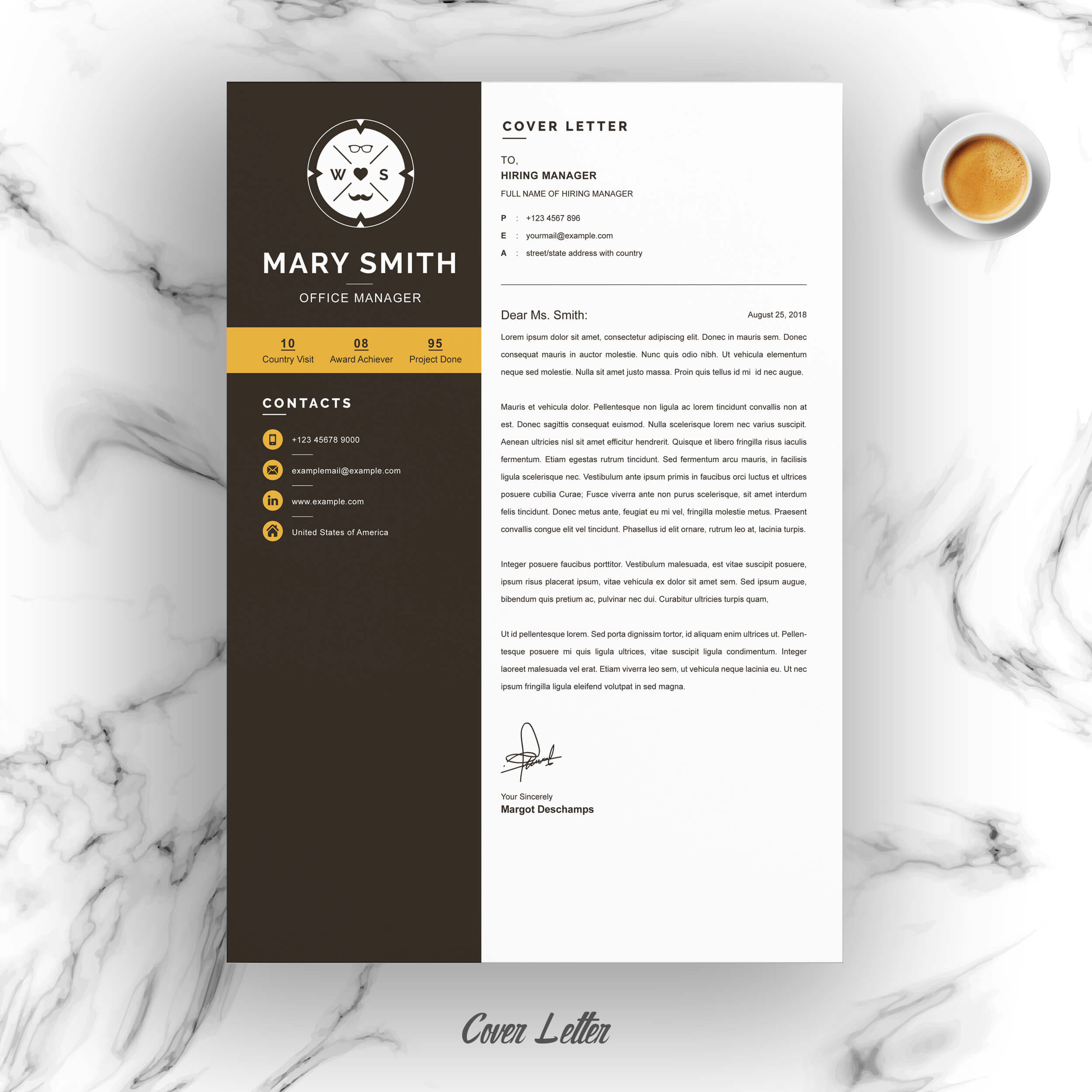 04 resume cover letter page free resume design template 1 125