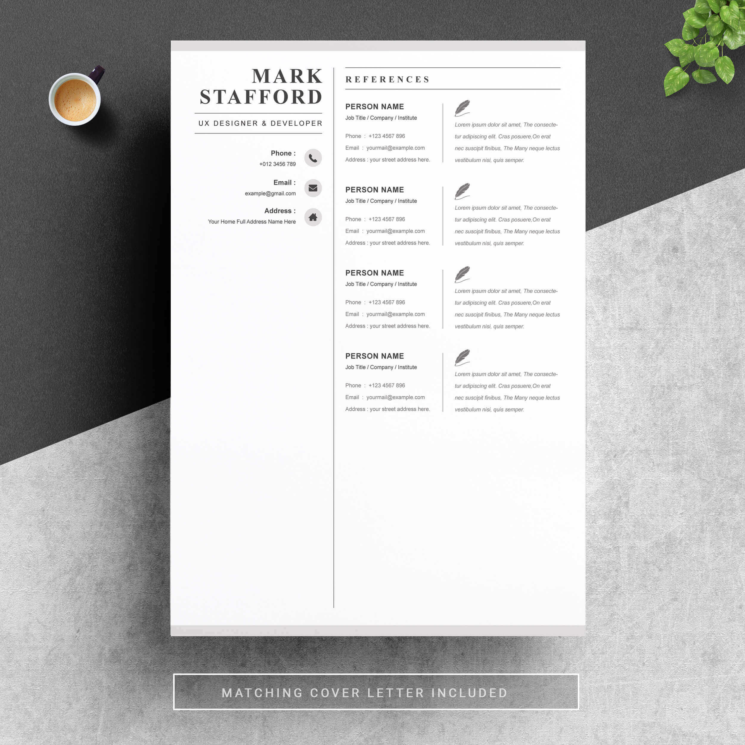 04 resume cover letter page free resume design template 1 731