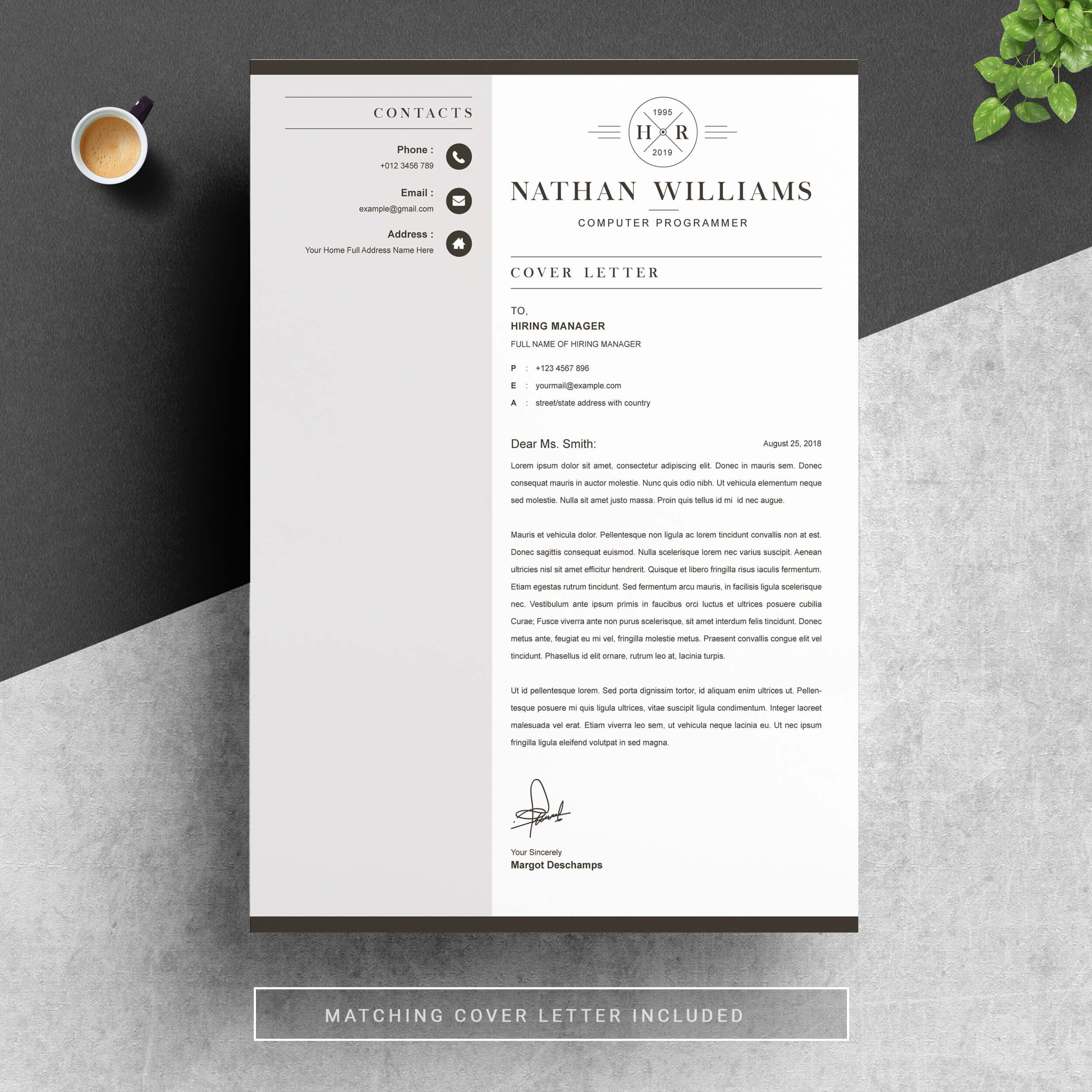 04 resume cover letter page free resume design template 136