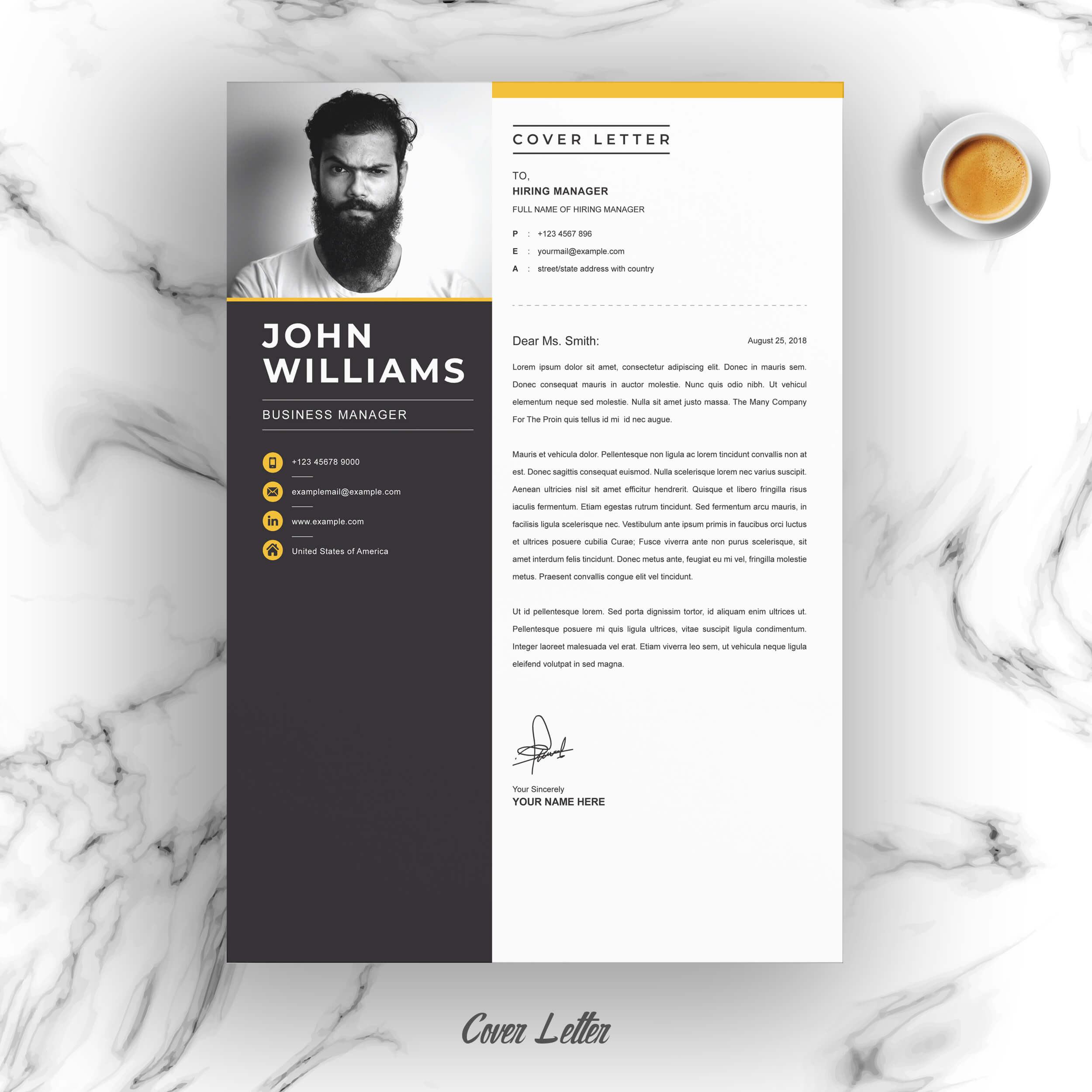 04 resume cover letter page free resume design template 2 311