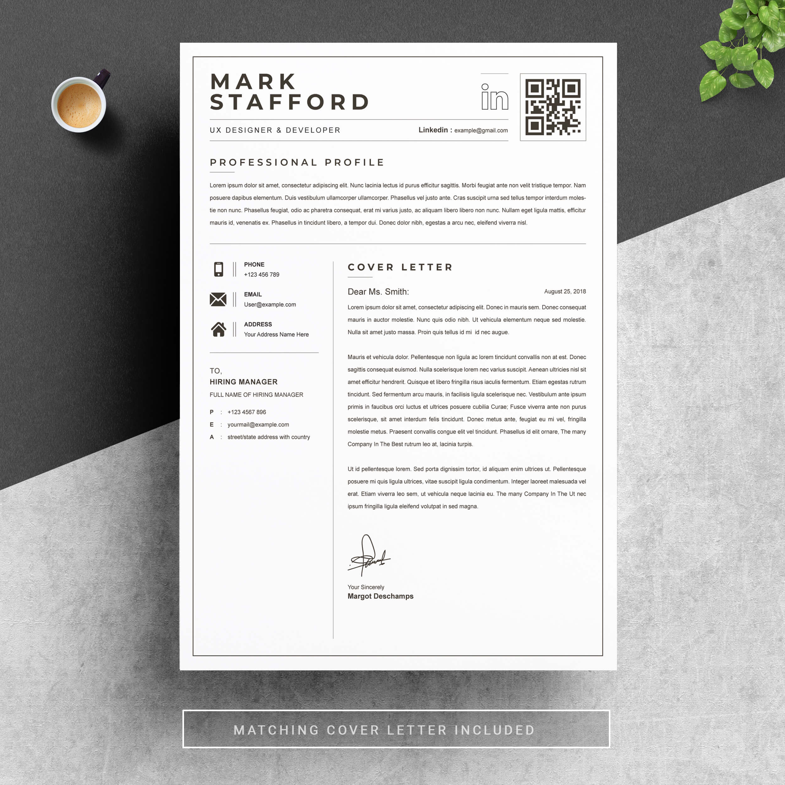 04 resume cover letter page free resume design template 2 487