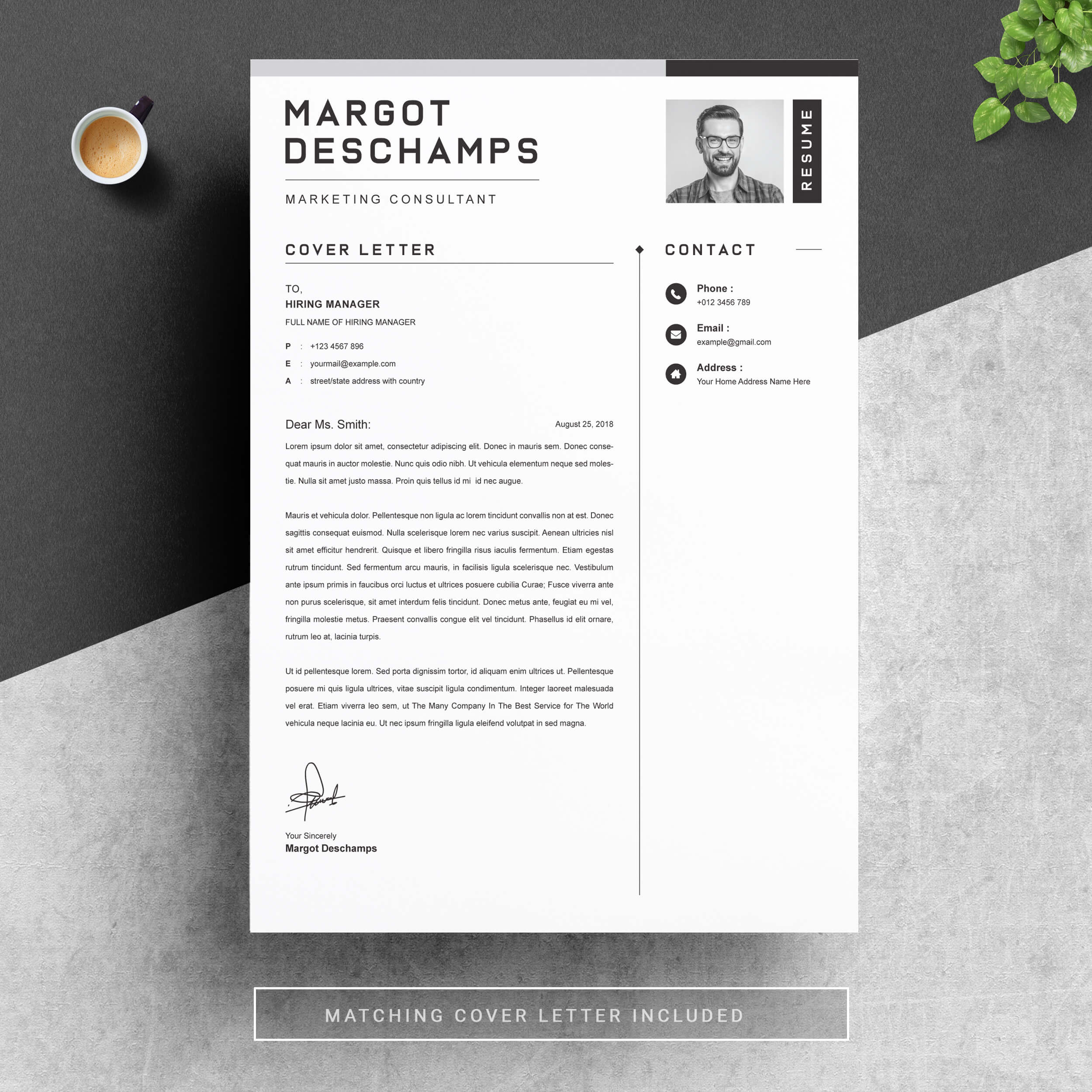 04 resume cover letter page free resume design template 3 2